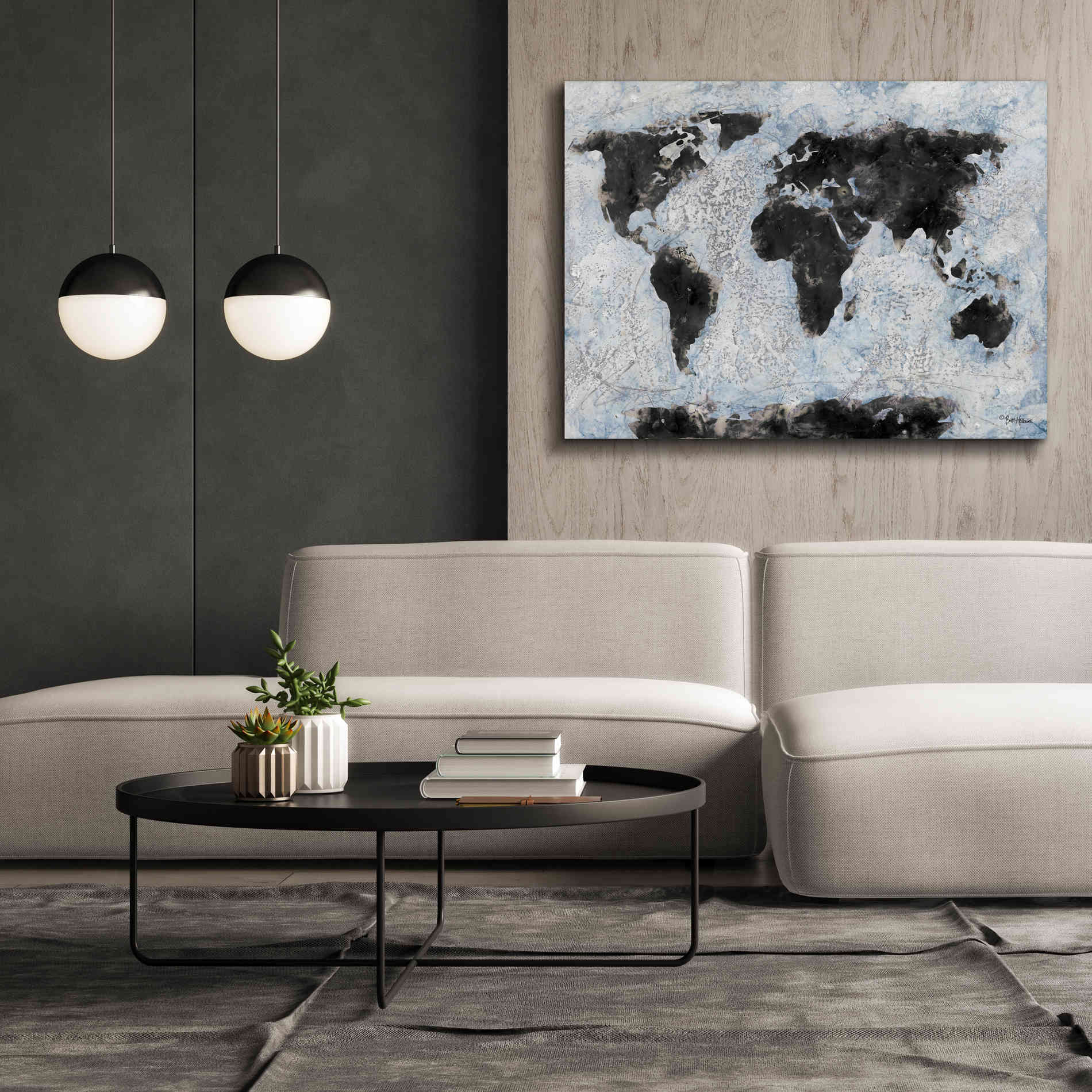 'Old World Map 2' by Britt Hallowell, Canvas Wall Art,54 x 40