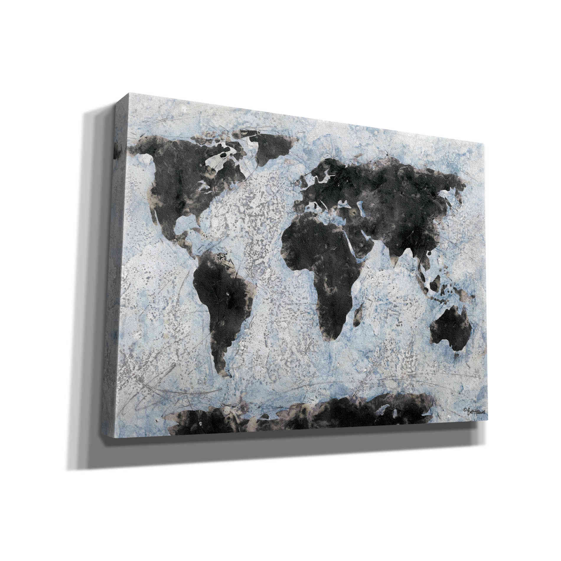 'Old World Map 2' by Britt Hallowell, Canvas Wall Art,Size B Landscape
