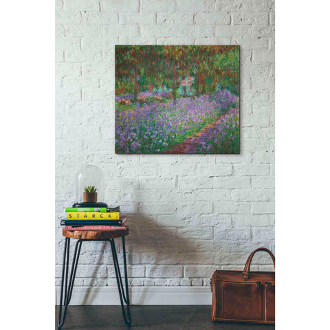 Image of 'The Artist's Garden at Giverny' by Claude Monet, Canvas Wall Art,30 x 26