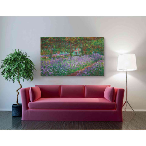 Image of 'The Artist's Garden at Giverny' by Claude Monet, Canvas Wall Art,54 x 40