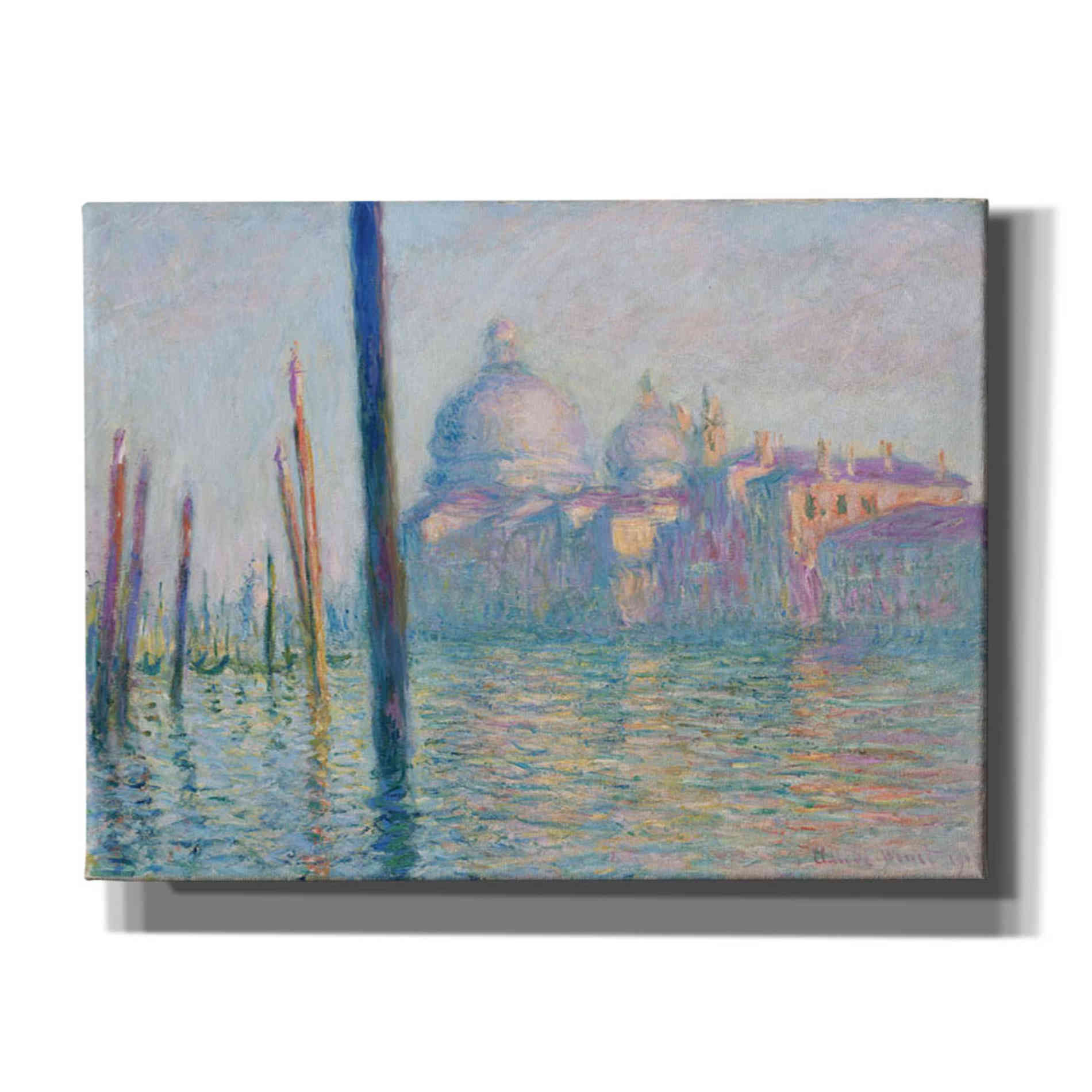 'Le Grand Canal' by Claude Monet, Canvas Wall Art,Size B Landscape