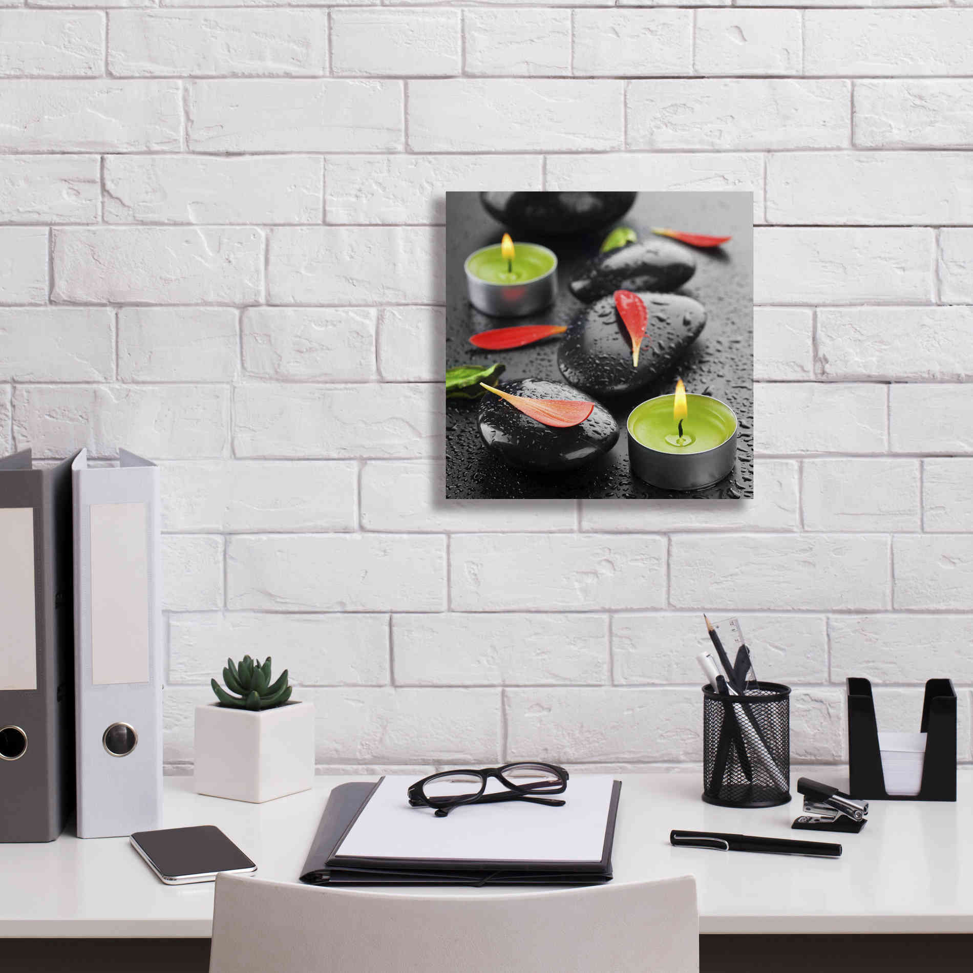 'Spa Rocks 4' Canvas Wall Art,12 x 12