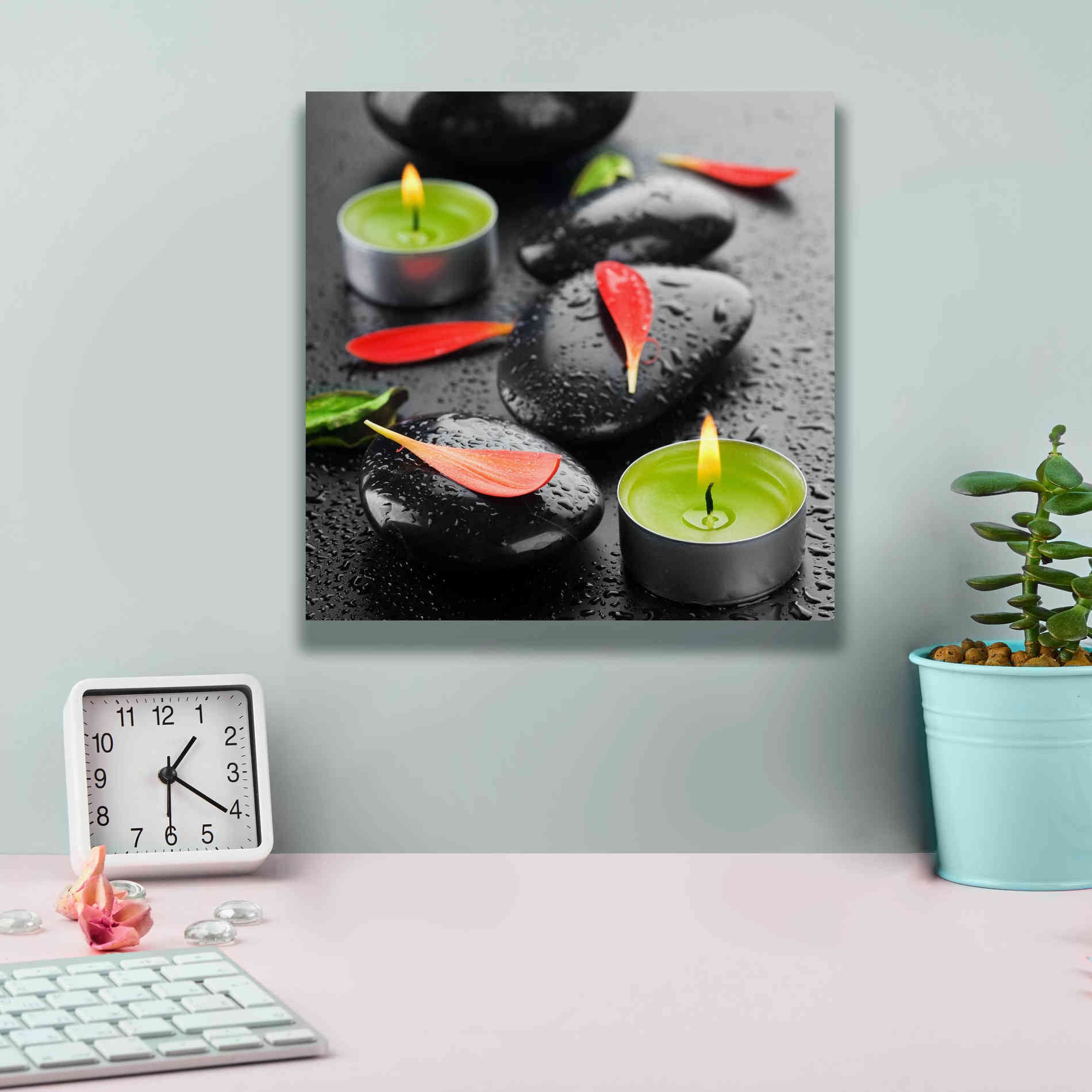 'Spa Rocks 4' Canvas Wall Art,12 x 12