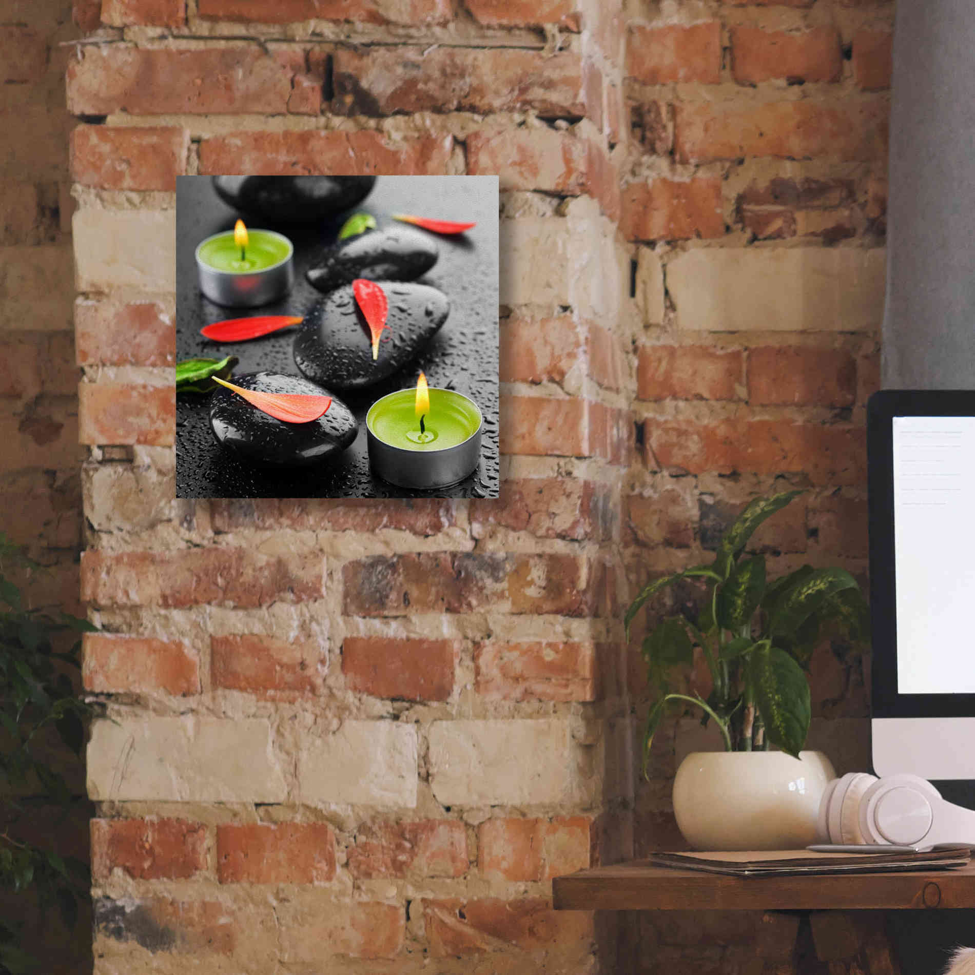 'Spa Rocks 4' Canvas Wall Art,12 x 12