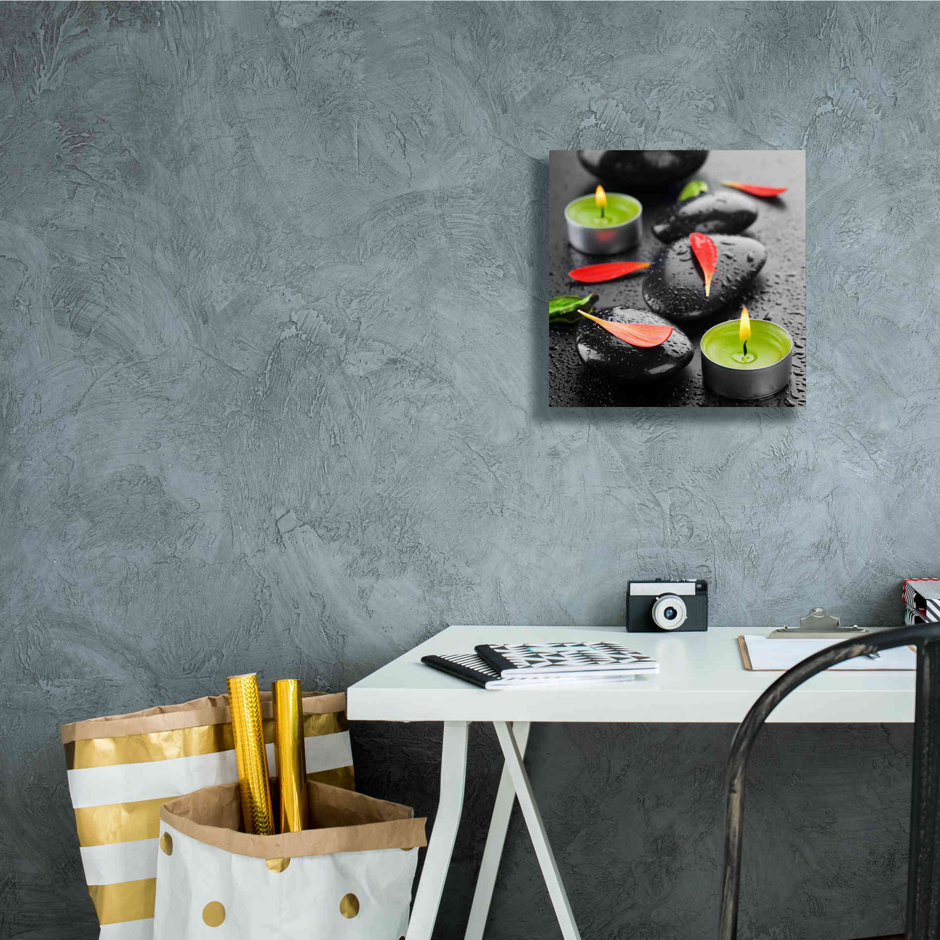 'Spa Rocks 4' Canvas Wall Art,12 x 12