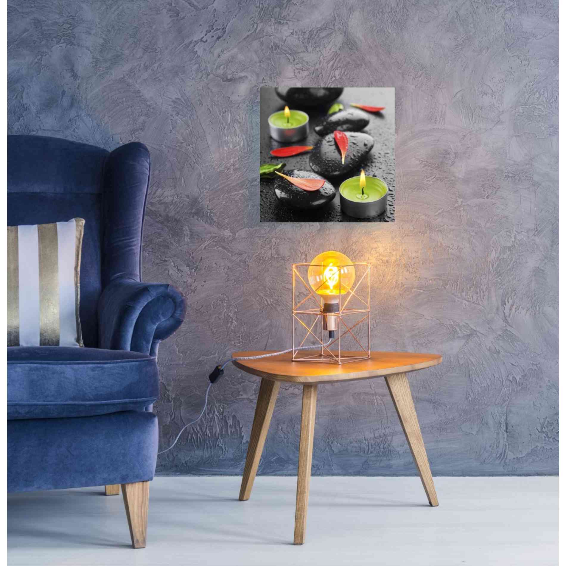 'Spa Rocks 4' Canvas Wall Art,18 x 18