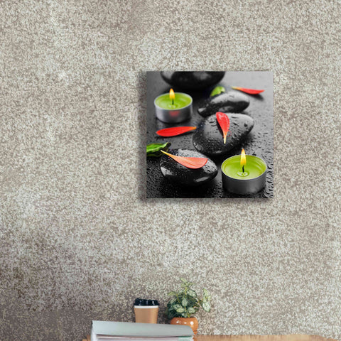 Image of 'Spa Rocks 4' Canvas Wall Art,18 x 18