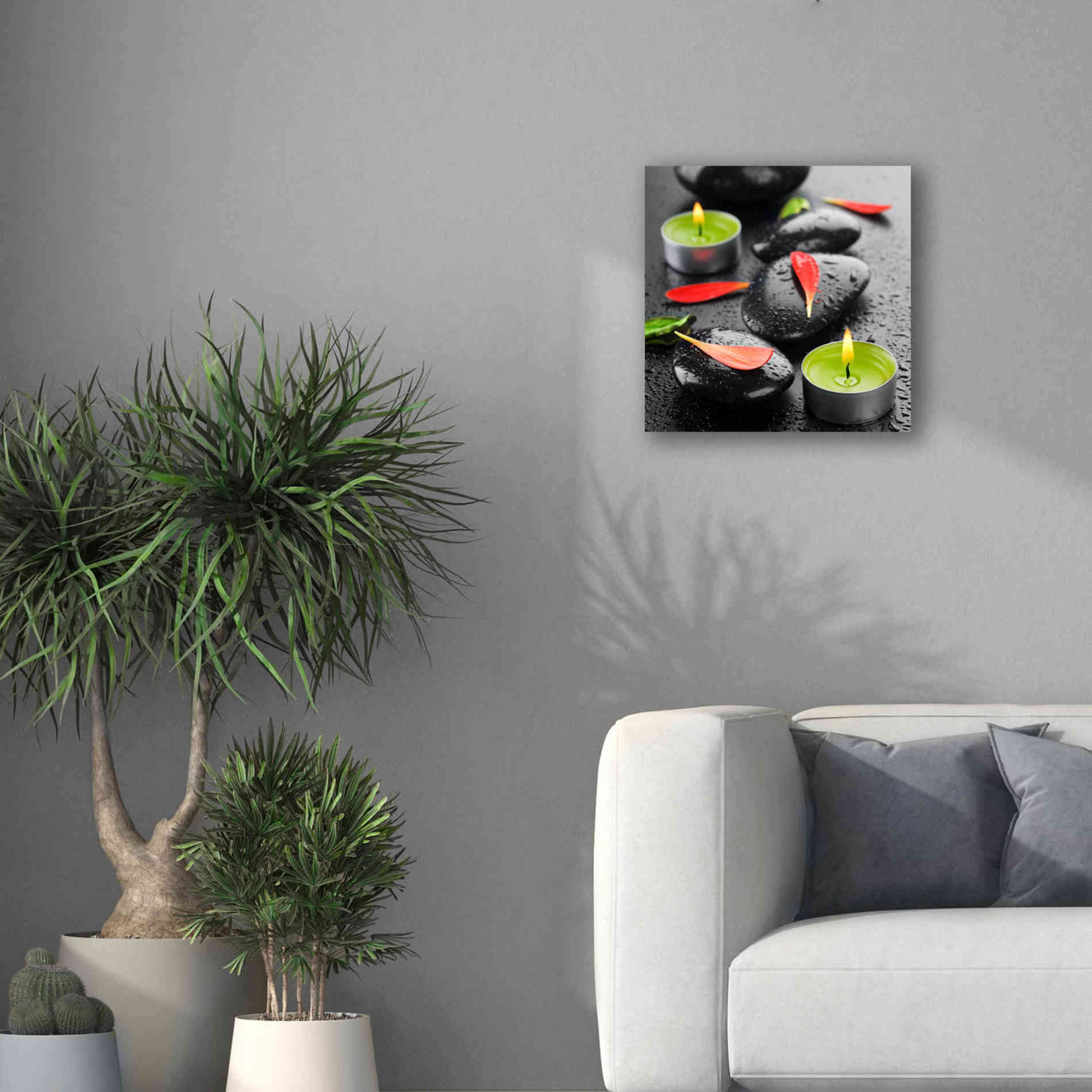 'Spa Rocks 4' Canvas Wall Art,18 x 18