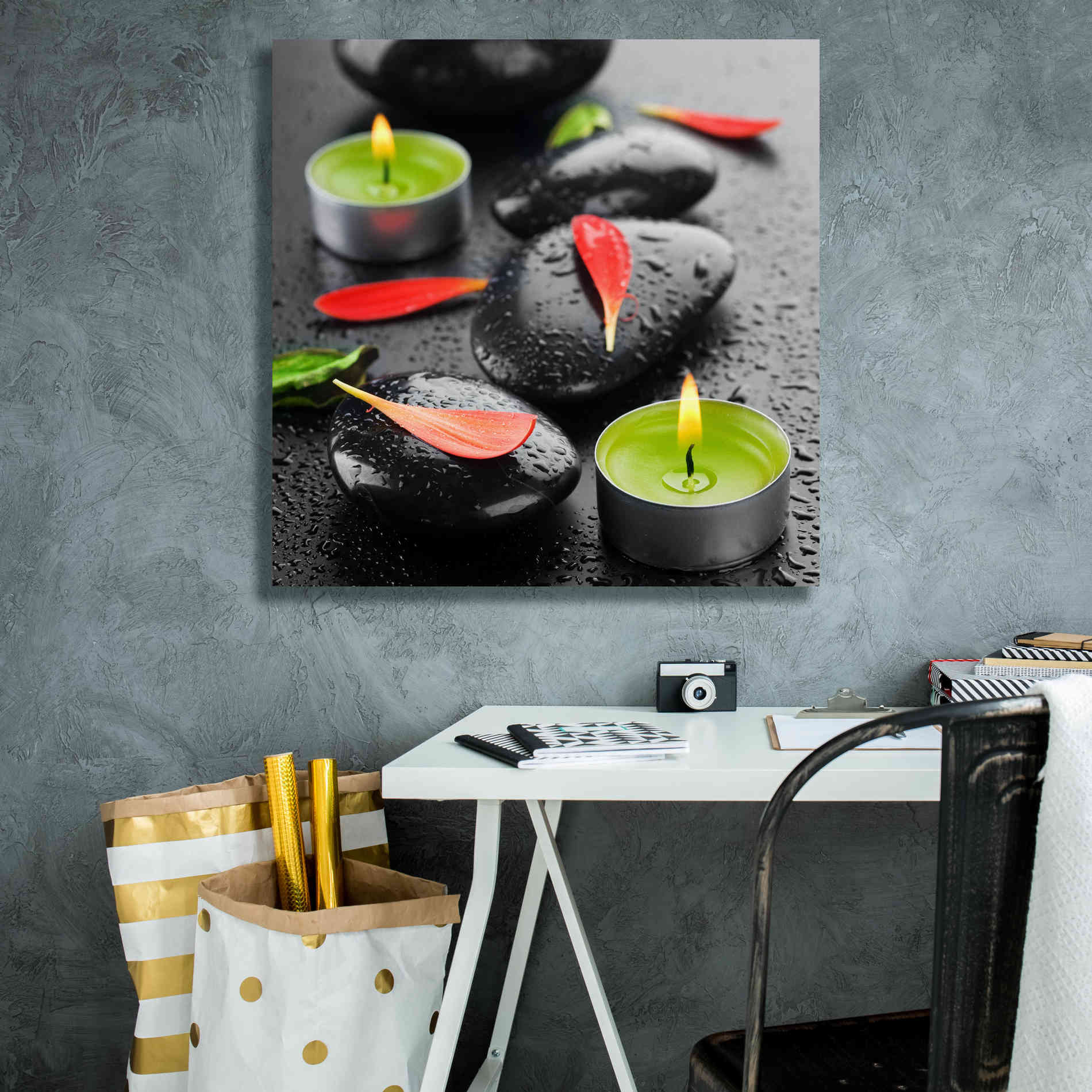 'Spa Rocks 4' Canvas Wall Art,26 x 26