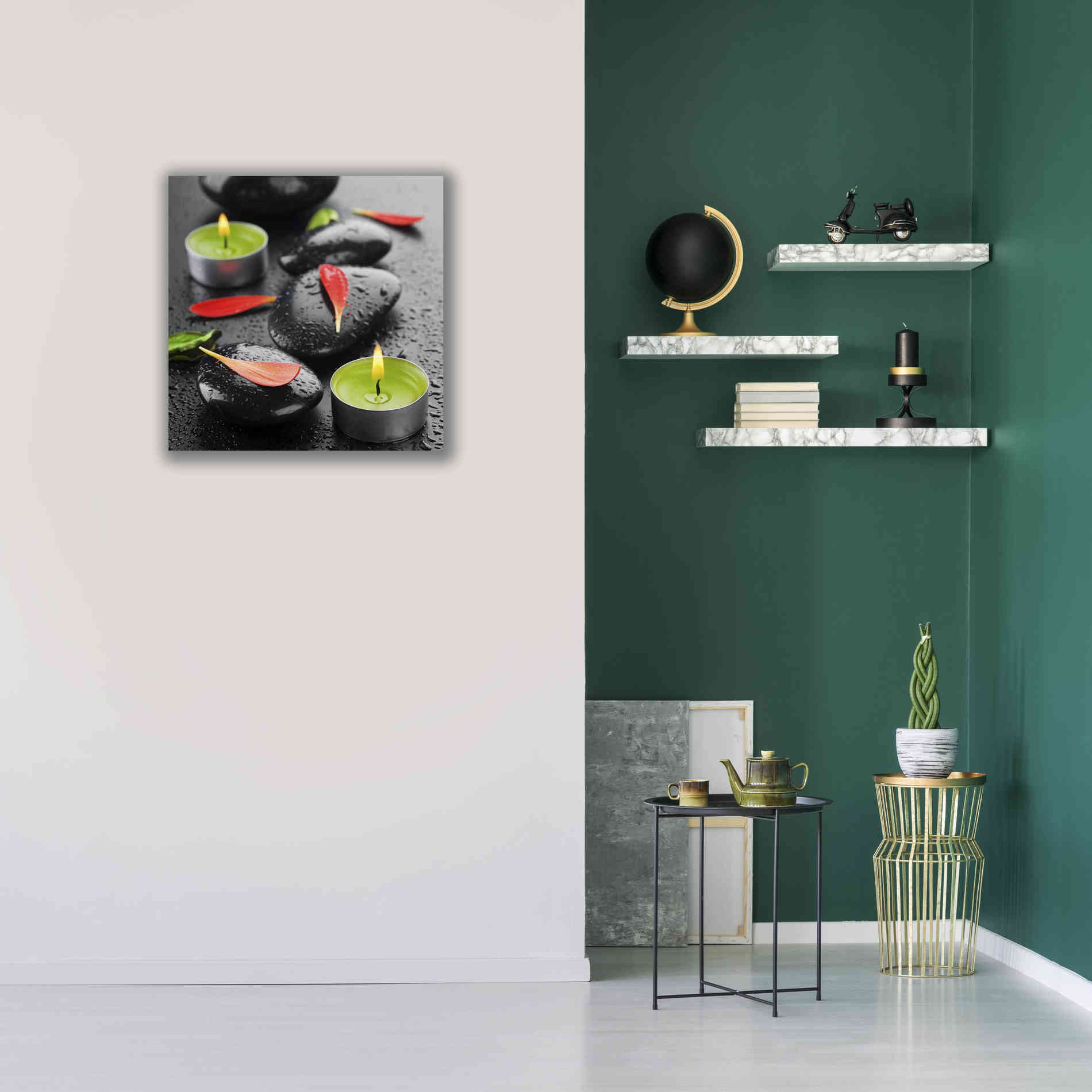 'Spa Rocks 4' Canvas Wall Art,26 x 26