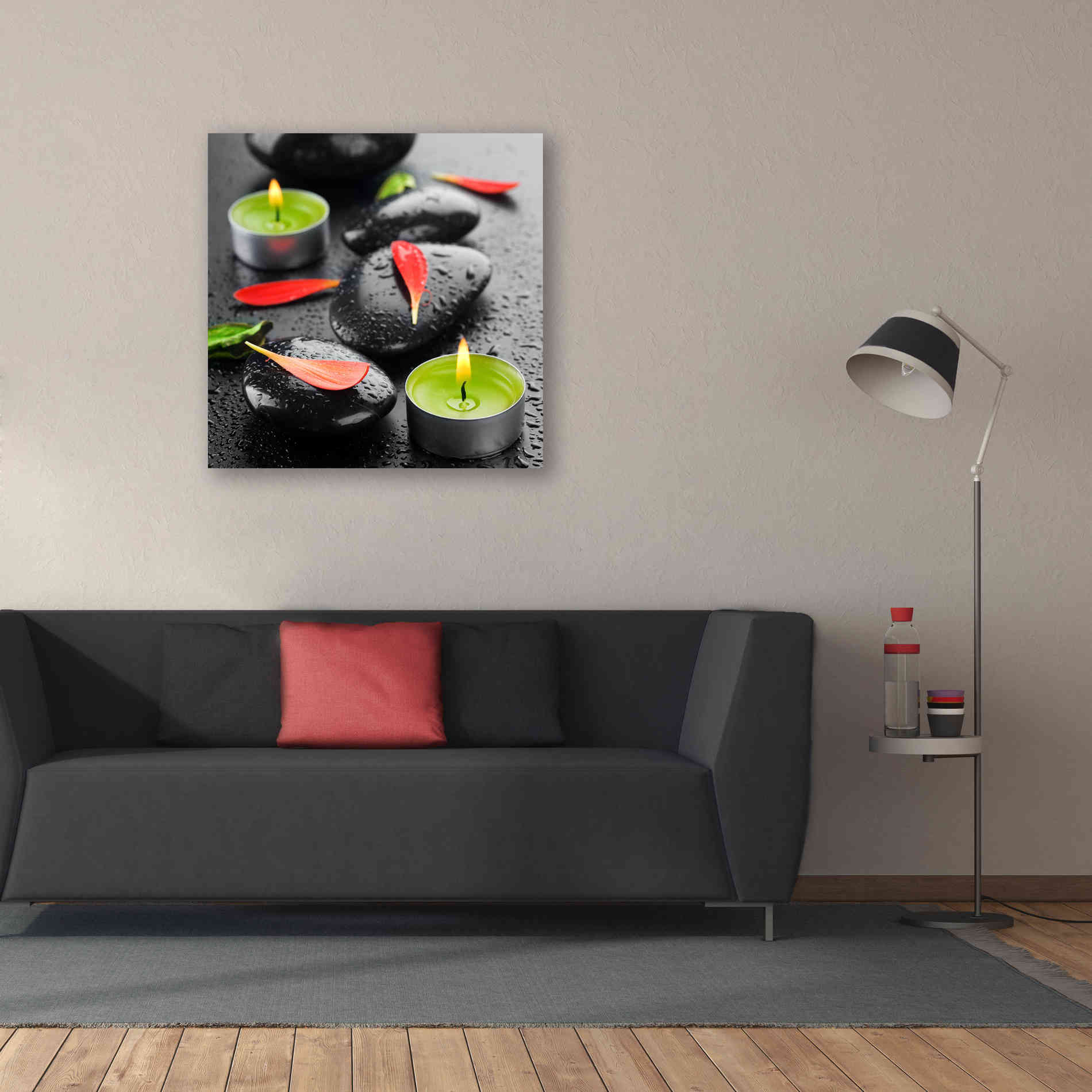 'Spa Rocks 4' Canvas Wall Art,37 x 37