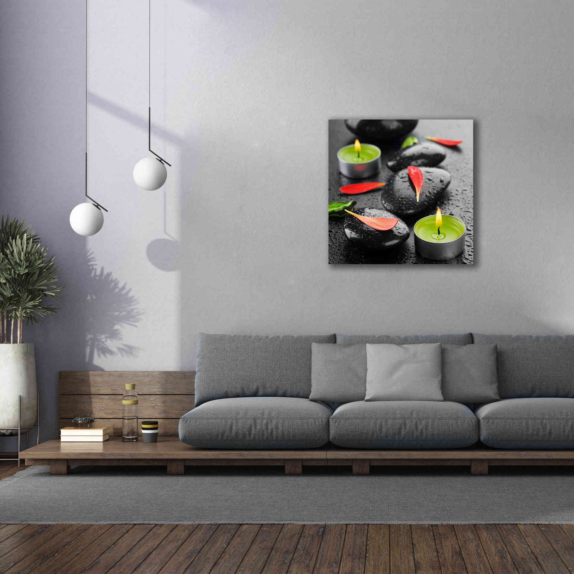 'Spa Rocks 4' Canvas Wall Art,37 x 37