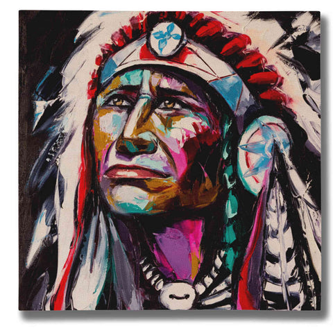 Image of "Brave Hawk" Giclee Canvas Wall Art