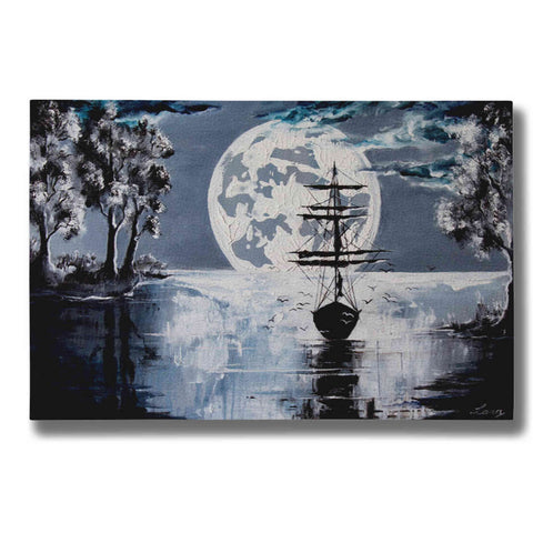 Image of "Silent Blues" Giclee Canvas Wall Art