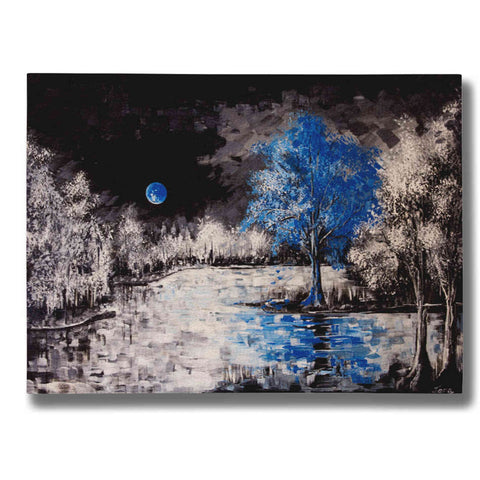 Image of "Blue Moon" Giclee Canvas Wall Art