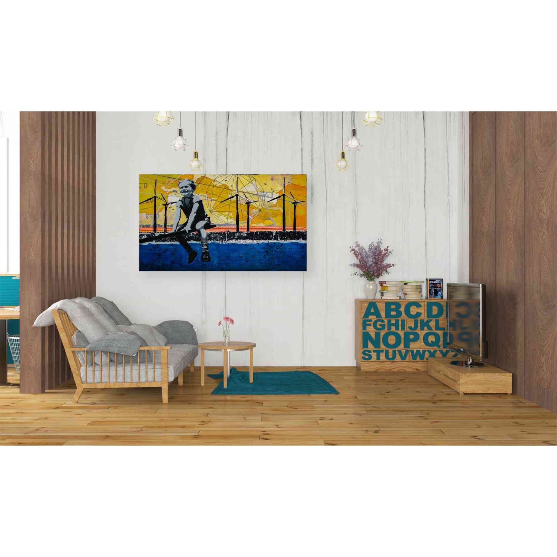 'BRIGHT I' by DB Waterman, Canvas Wall Art,40 x 26