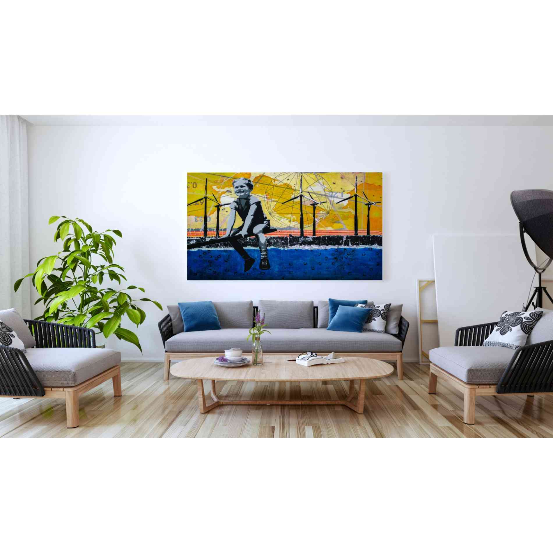 'BRIGHT I' by DB Waterman, Canvas Wall Art,60 x 40