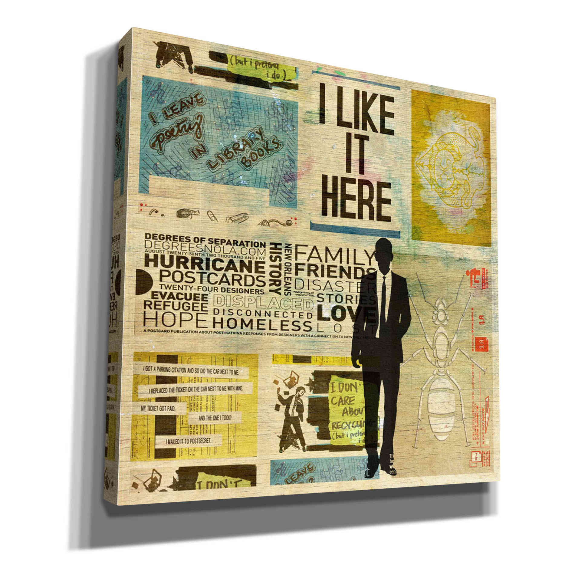 'I LIKE IT HERE' by DB Waterman, Giclee Canvas Wall Art