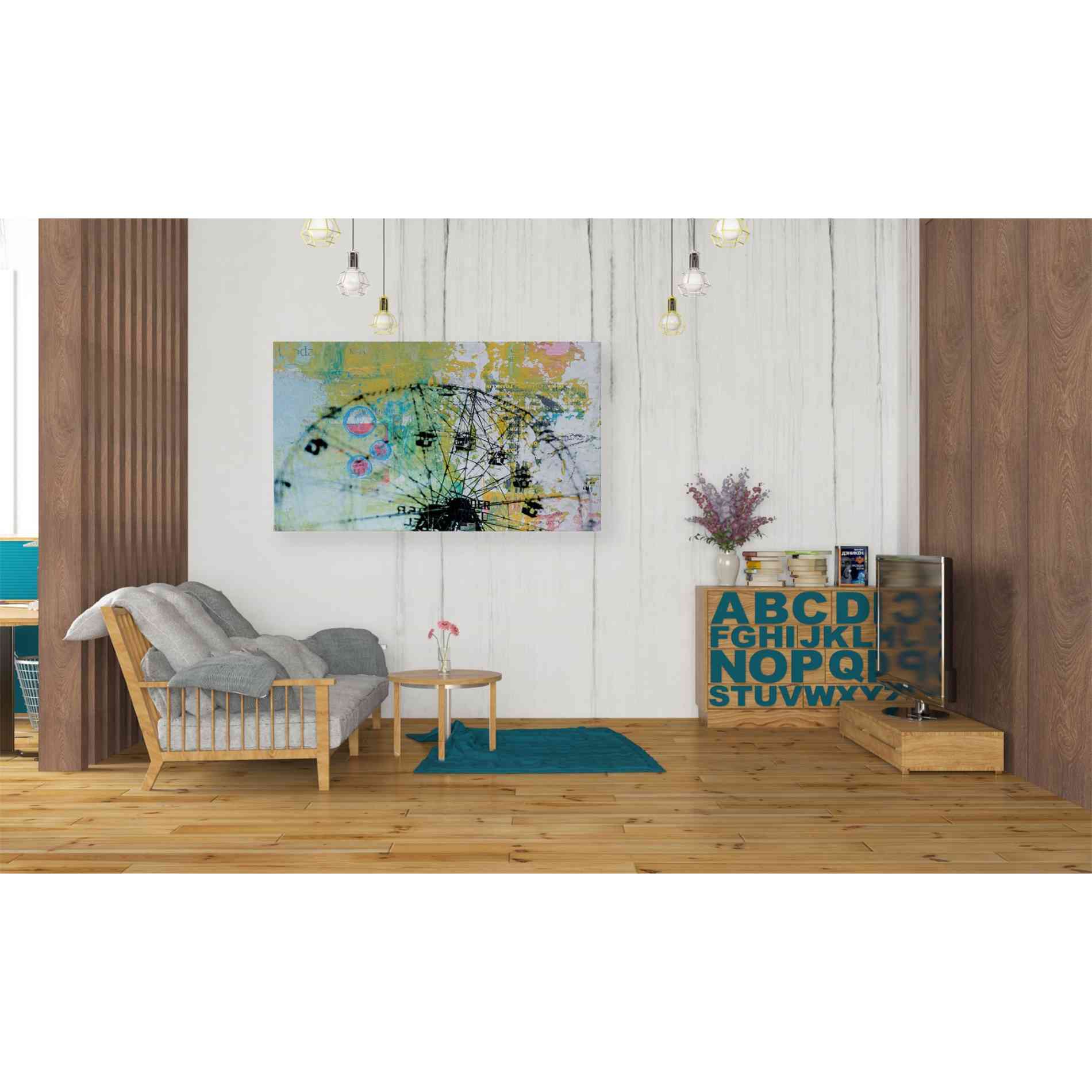 'WONDER WHEEL' by DB Waterman, Giclee Canvas Wall Art