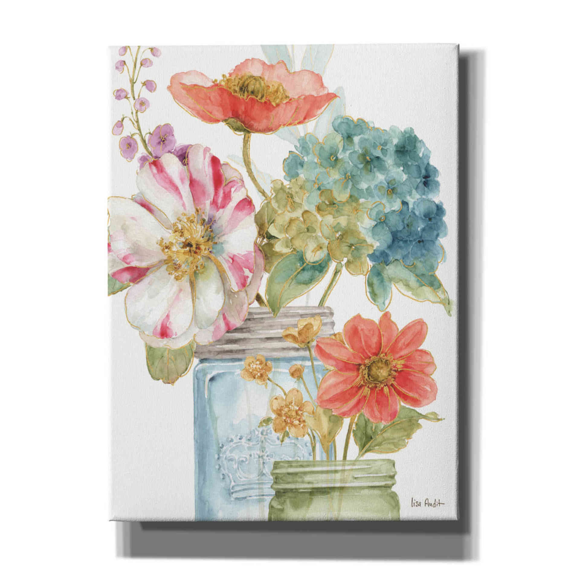 'Rainbow Seeds Flowers IX' by Lisa Audit, Canvas Wall Art