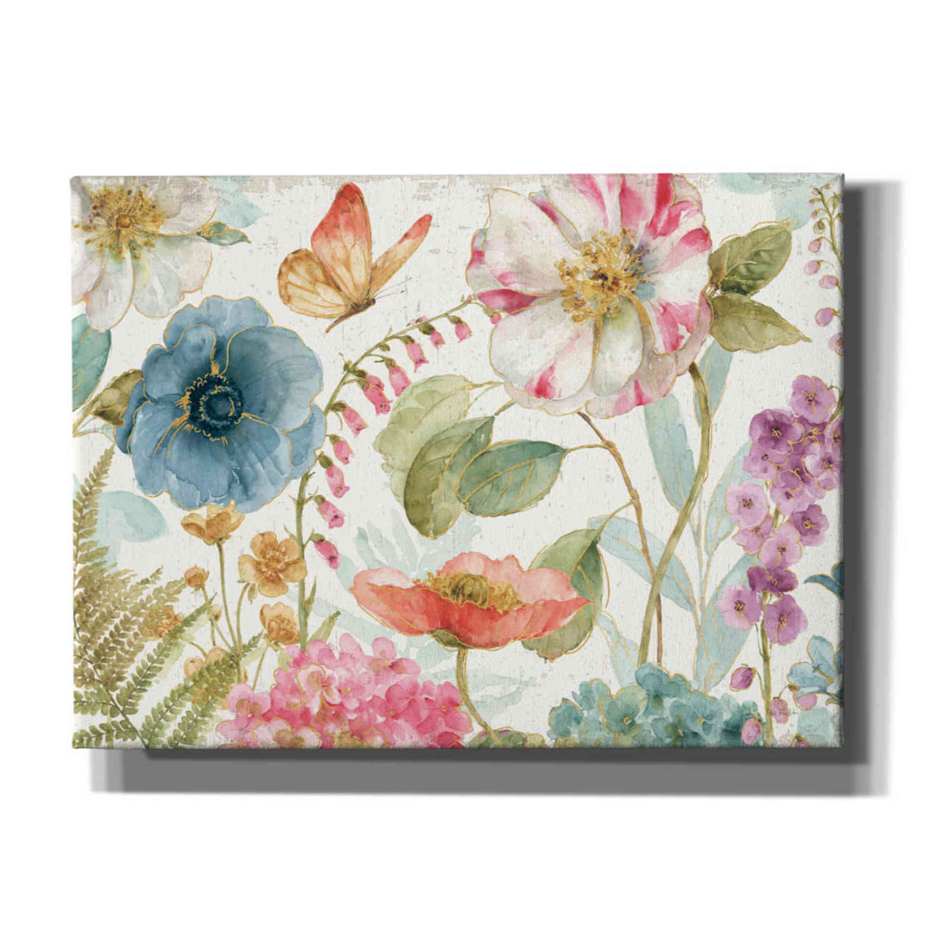 'Rainbow Seeds Flowers I on Wood' by Lisa Audit, Canvas Wall Art