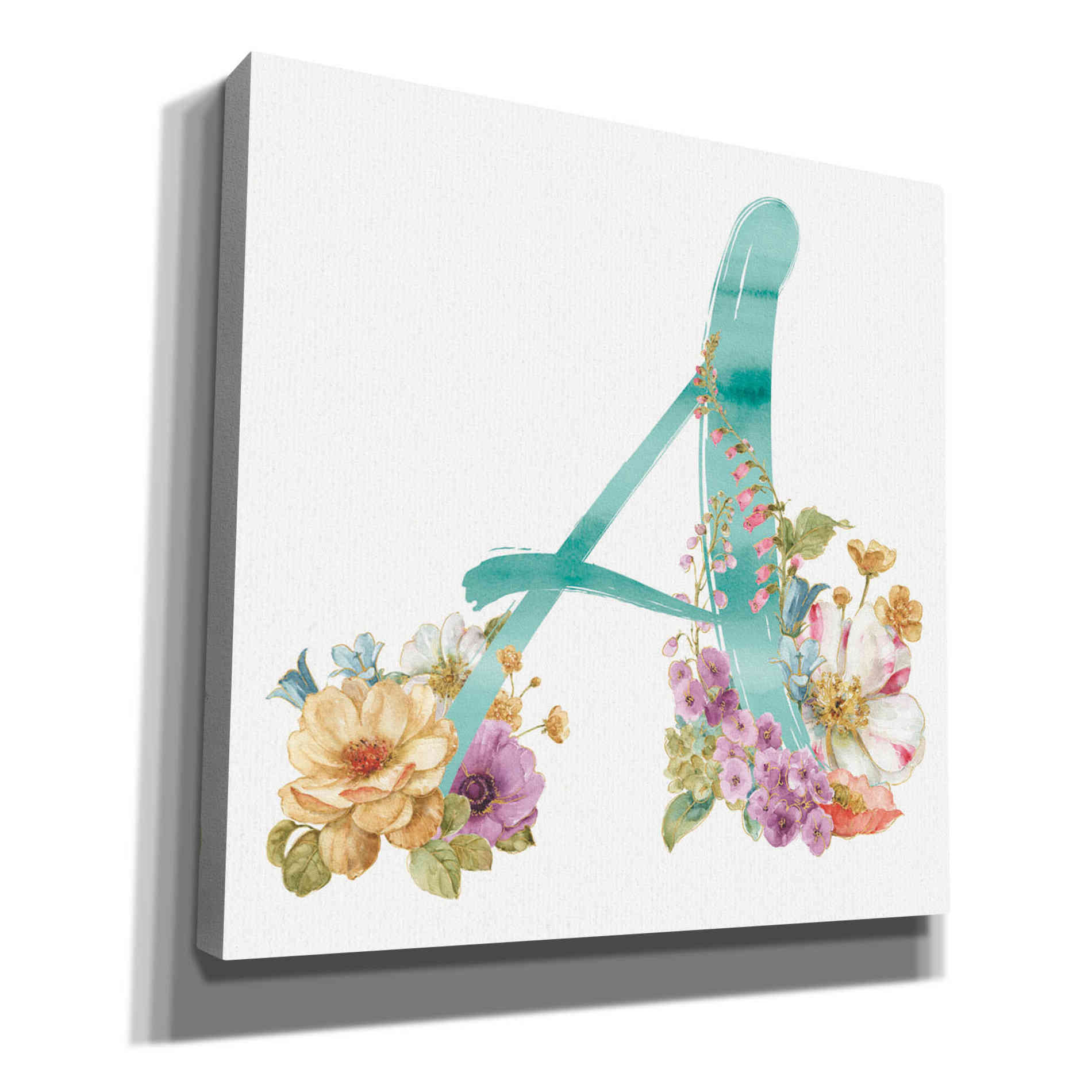 'Rainbow Seeds Monogram A' by Lisa Audit, Canvas Wall Art