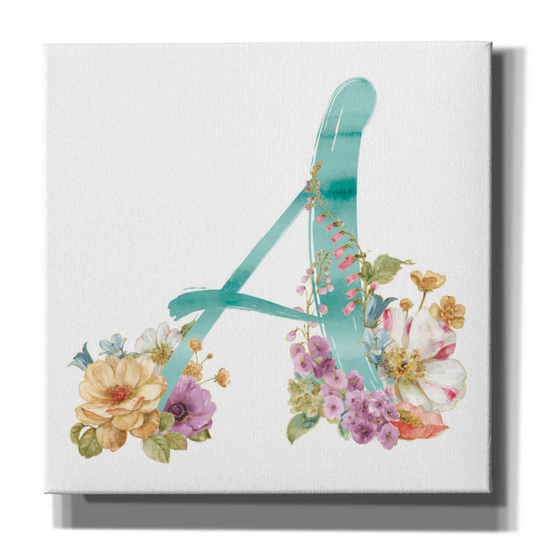 'Rainbow Seeds Monogram A' by Lisa Audit, Canvas Wall Art