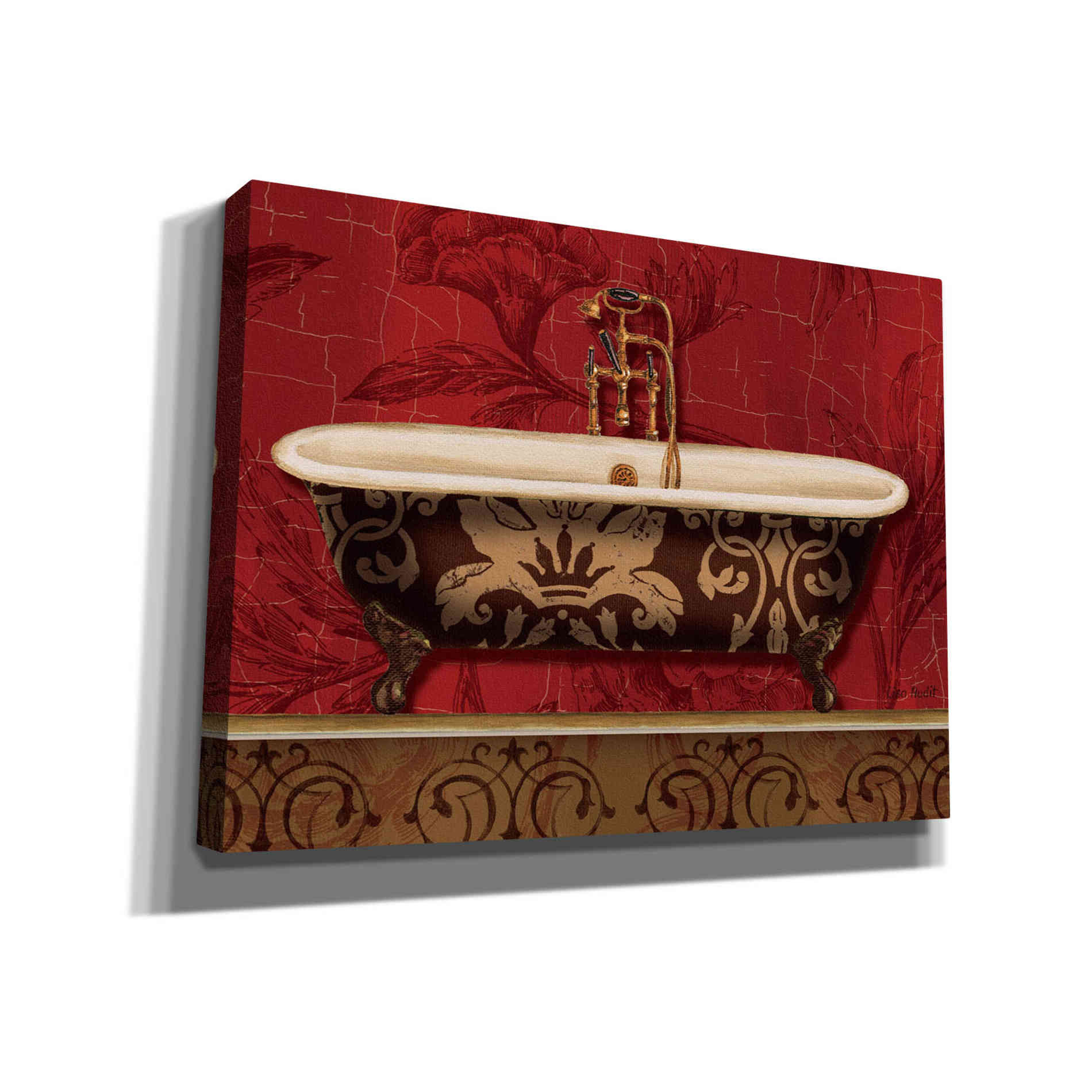 'Royal Red Bath I' by Lisa Audit, Canvas Wall Art