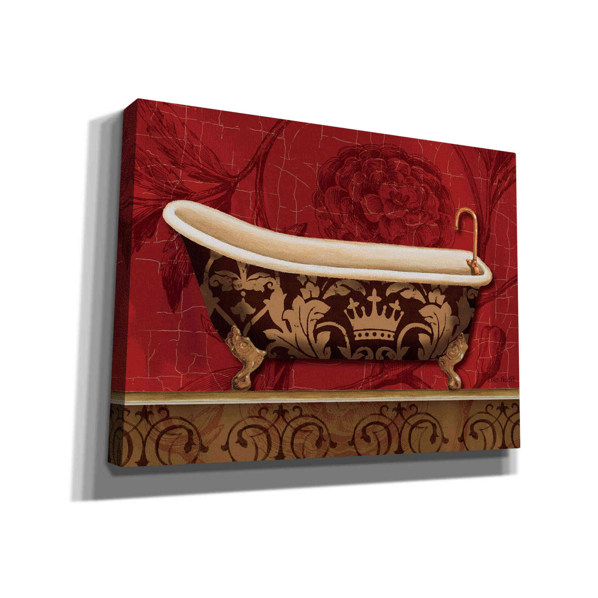 'Royal Red Bath II' by Lisa Audit, Canvas Wall Art