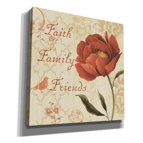 Image of 'Faith Family Friends' by Lisa Audit, Canvas Wall Art