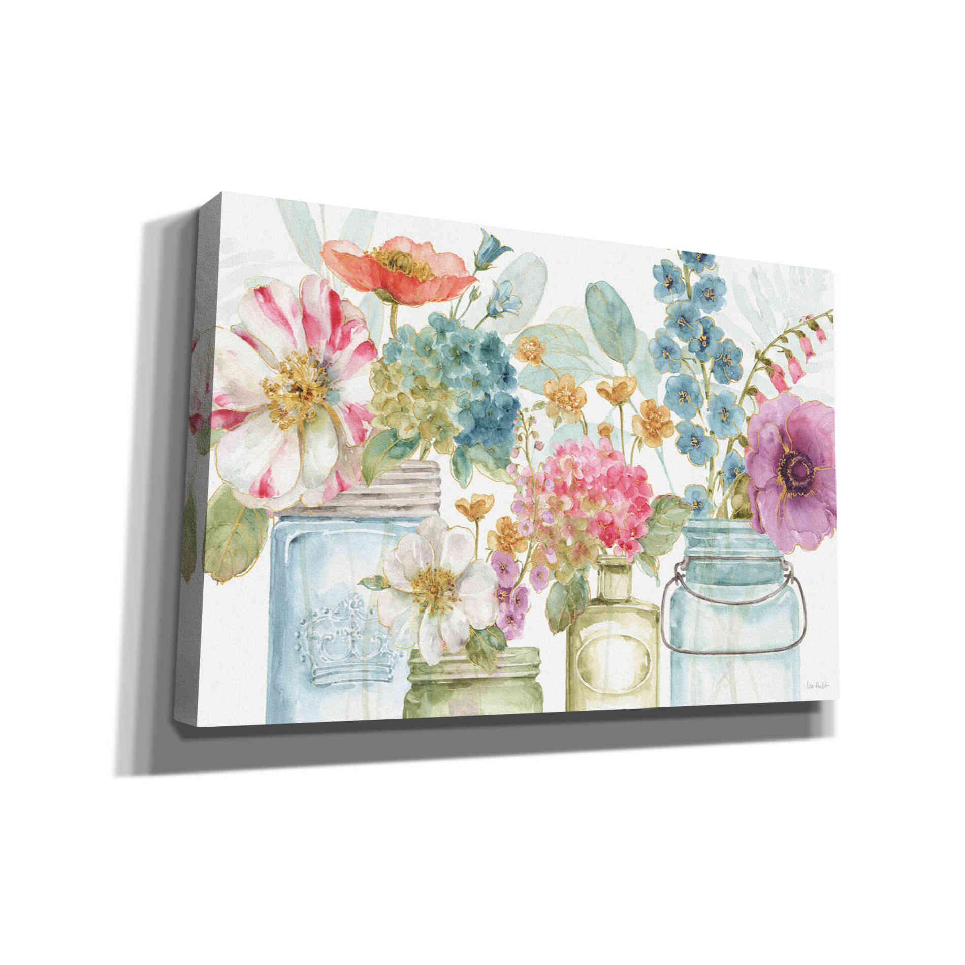 'Rainbow Seeds Flowers X' by Lisa Audit, Canvas Wall Art