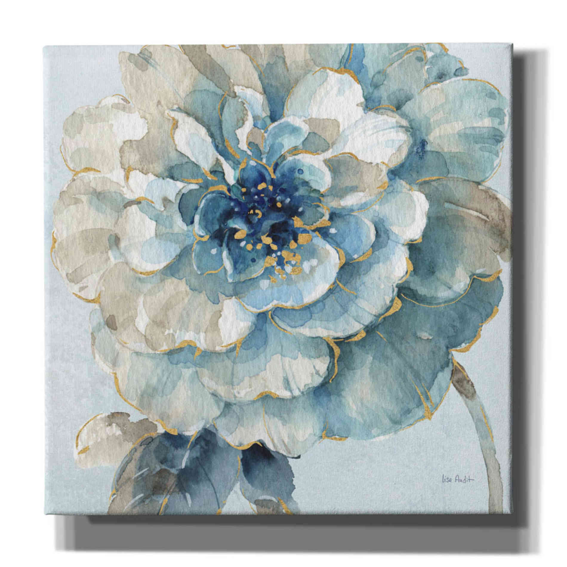 'Indigold VII Light Blue' by Lisa Audit, Canvas Wall Art