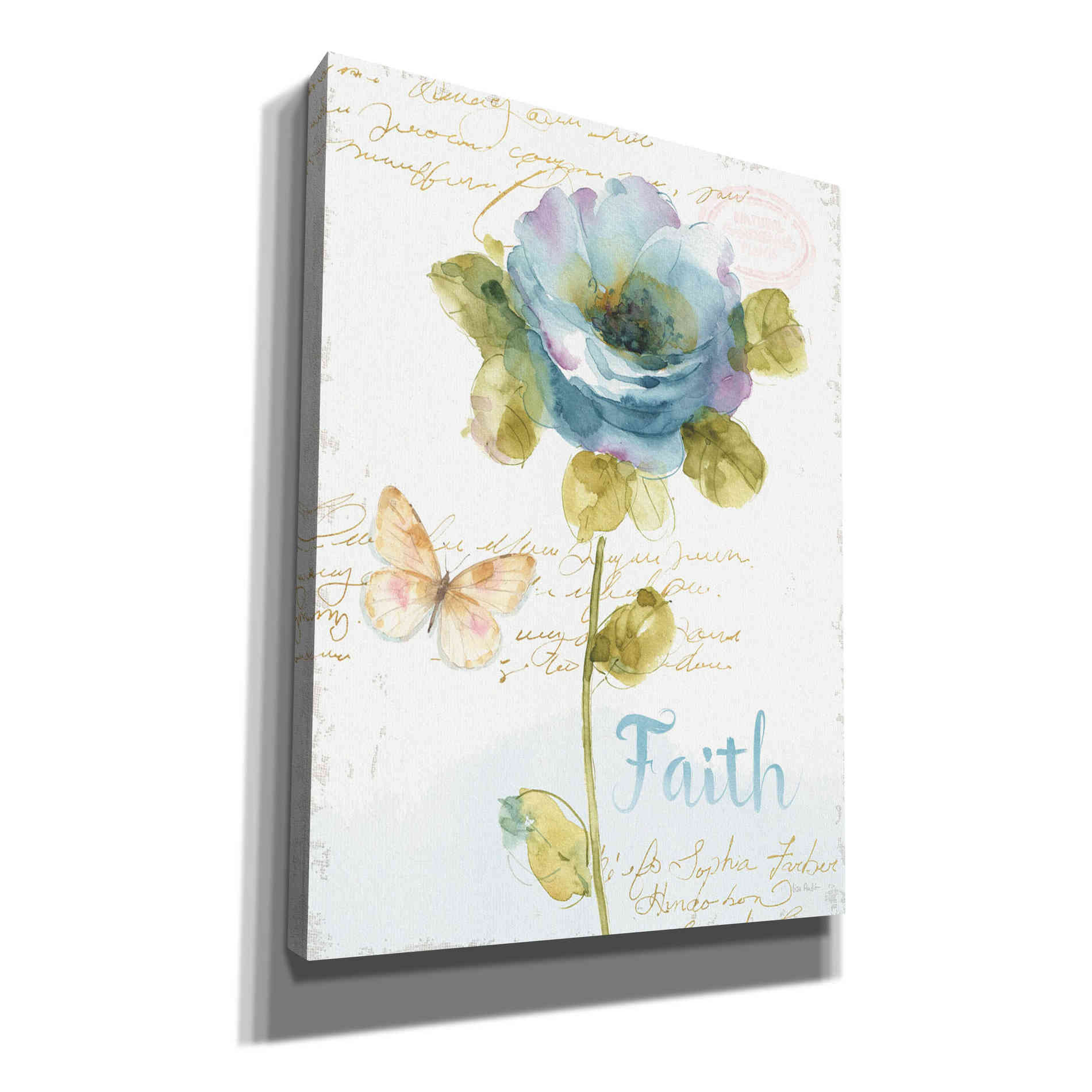 'Rainbow Seeds Floral VII Faith' by Lisa Audit, Canvas Wall Art