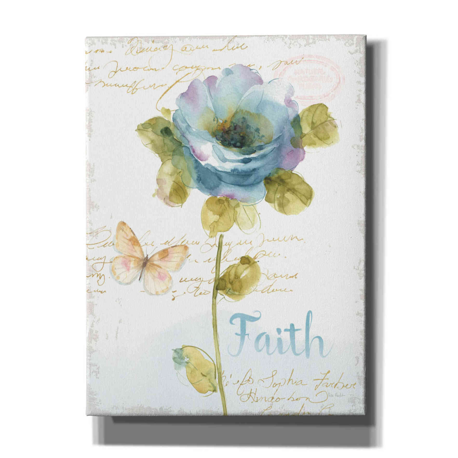 'Rainbow Seeds Floral VII Faith' by Lisa Audit, Canvas Wall Art