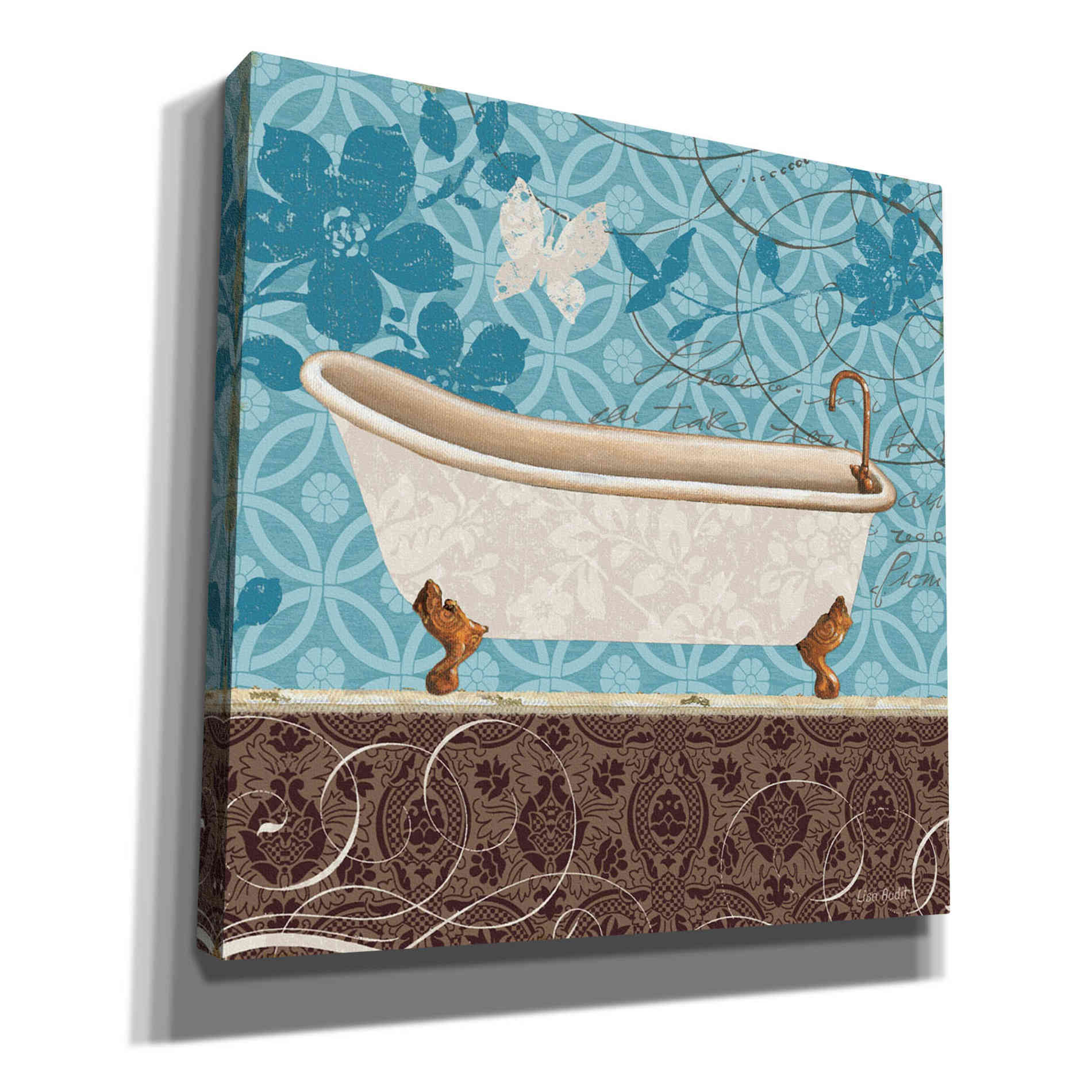'Eco Motif Bath I' by Lisa Audit, Canvas Wall Art