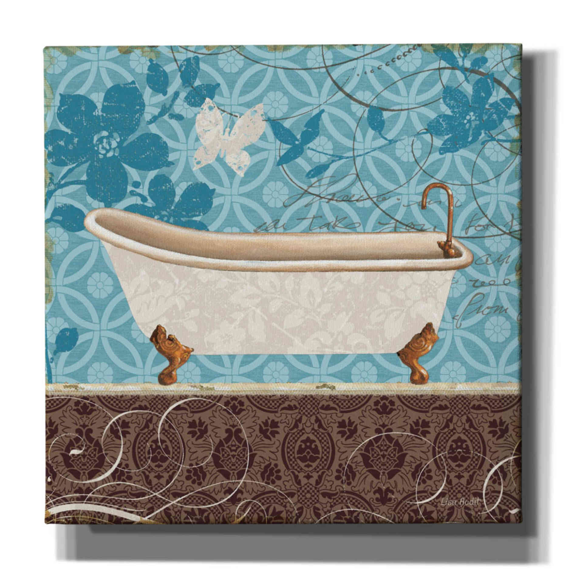 'Eco Motif Bath I' by Lisa Audit, Canvas Wall Art