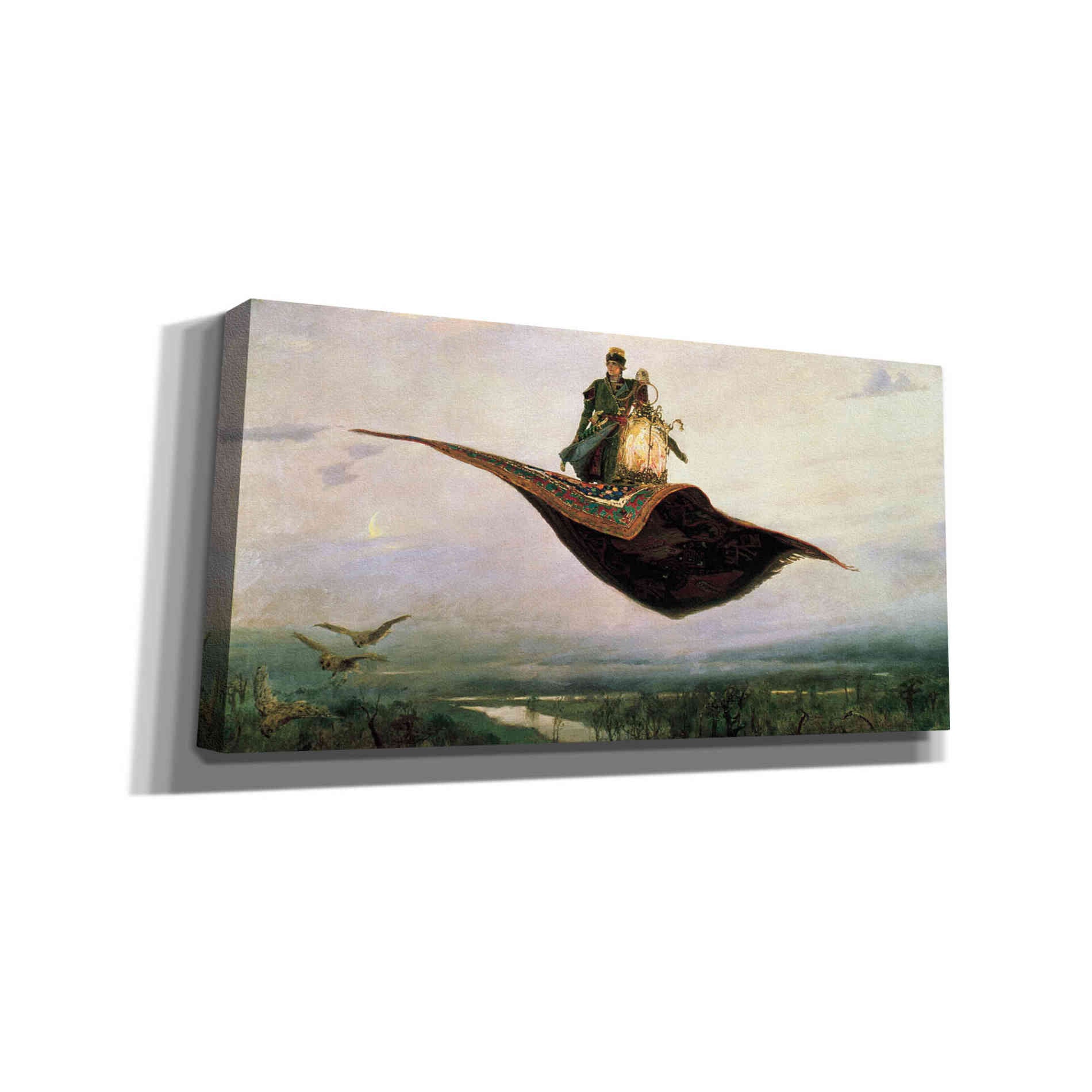 'The Flying Carpet' by Viktor Vasnetsov, Canvas Wall Art,Size 2 Landscape