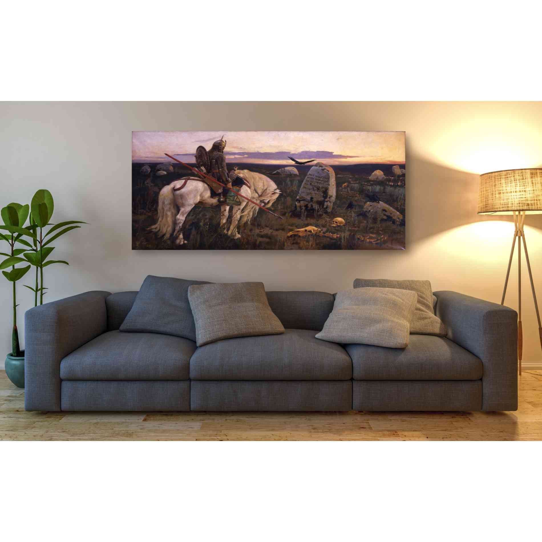 'The Knight At The Crossroads' by Viktor Vasnetsov, Canvas Wall Art,60 x 30