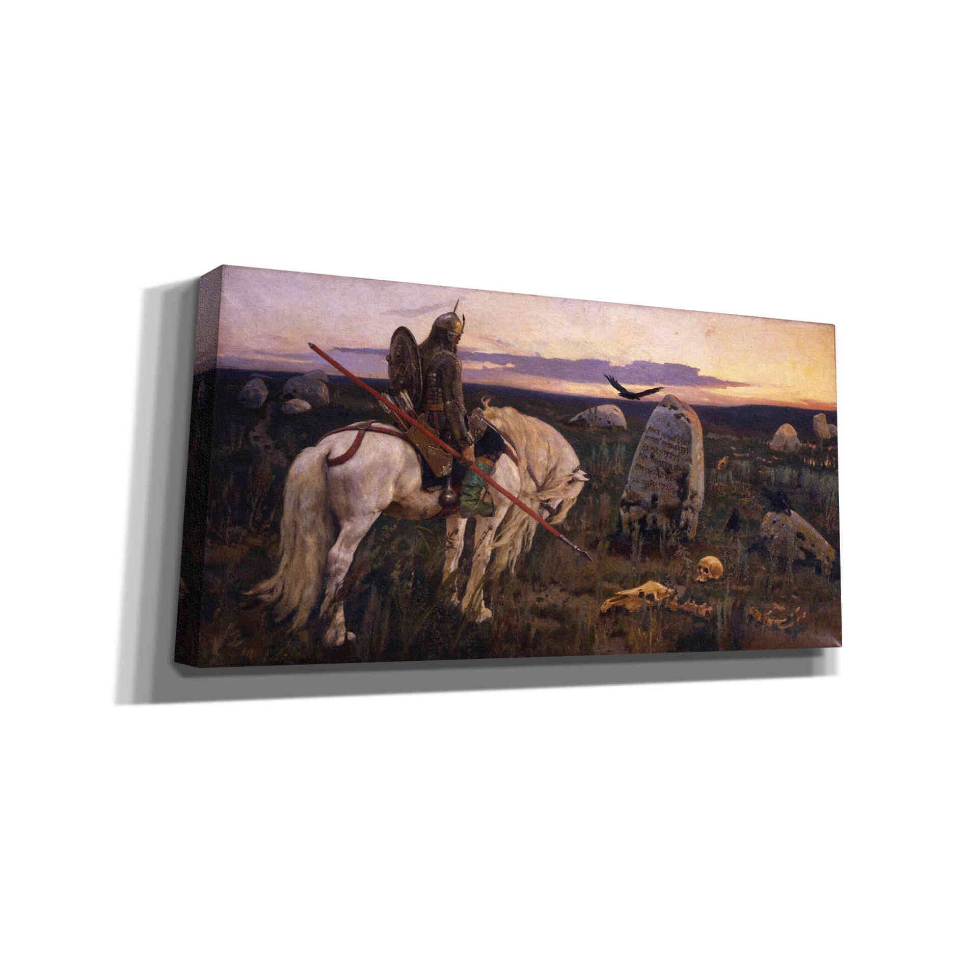 'The Knight At The Crossroads' by Viktor Vasnetsov, Canvas Wall Art,Size 2 Landscape