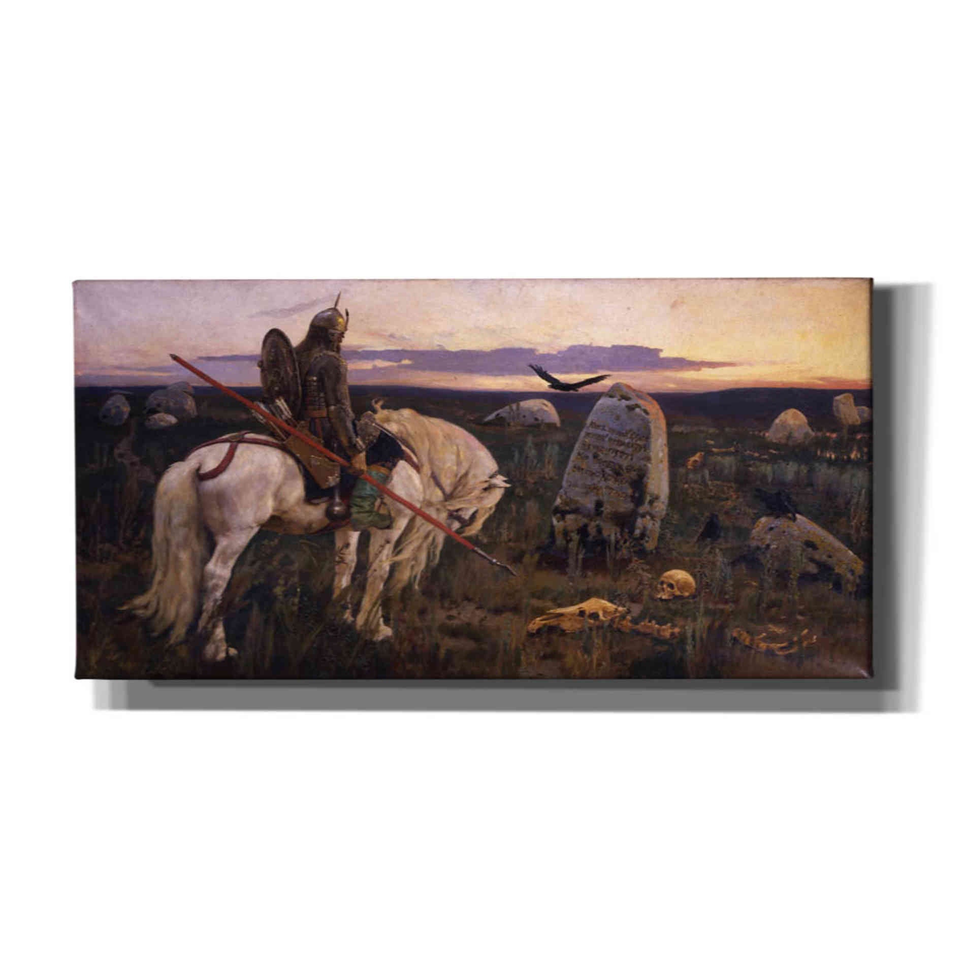 'The Knight At The Crossroads' by Viktor Vasnetsov, Canvas Wall Art,Size 2 Landscape