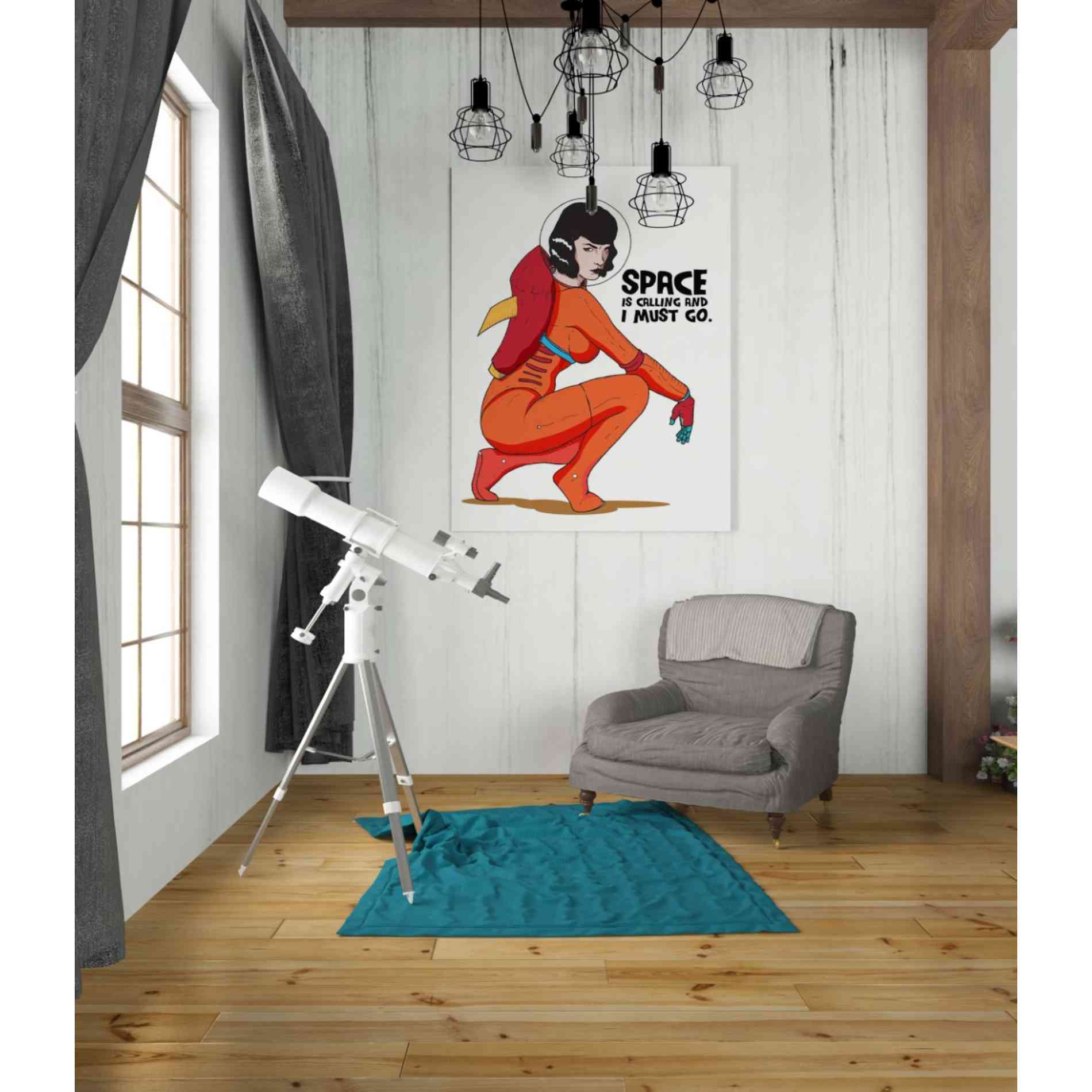 'Bettie Astronaut 2' Craig Snodgrass, Canvas Wall Art,26 x 34