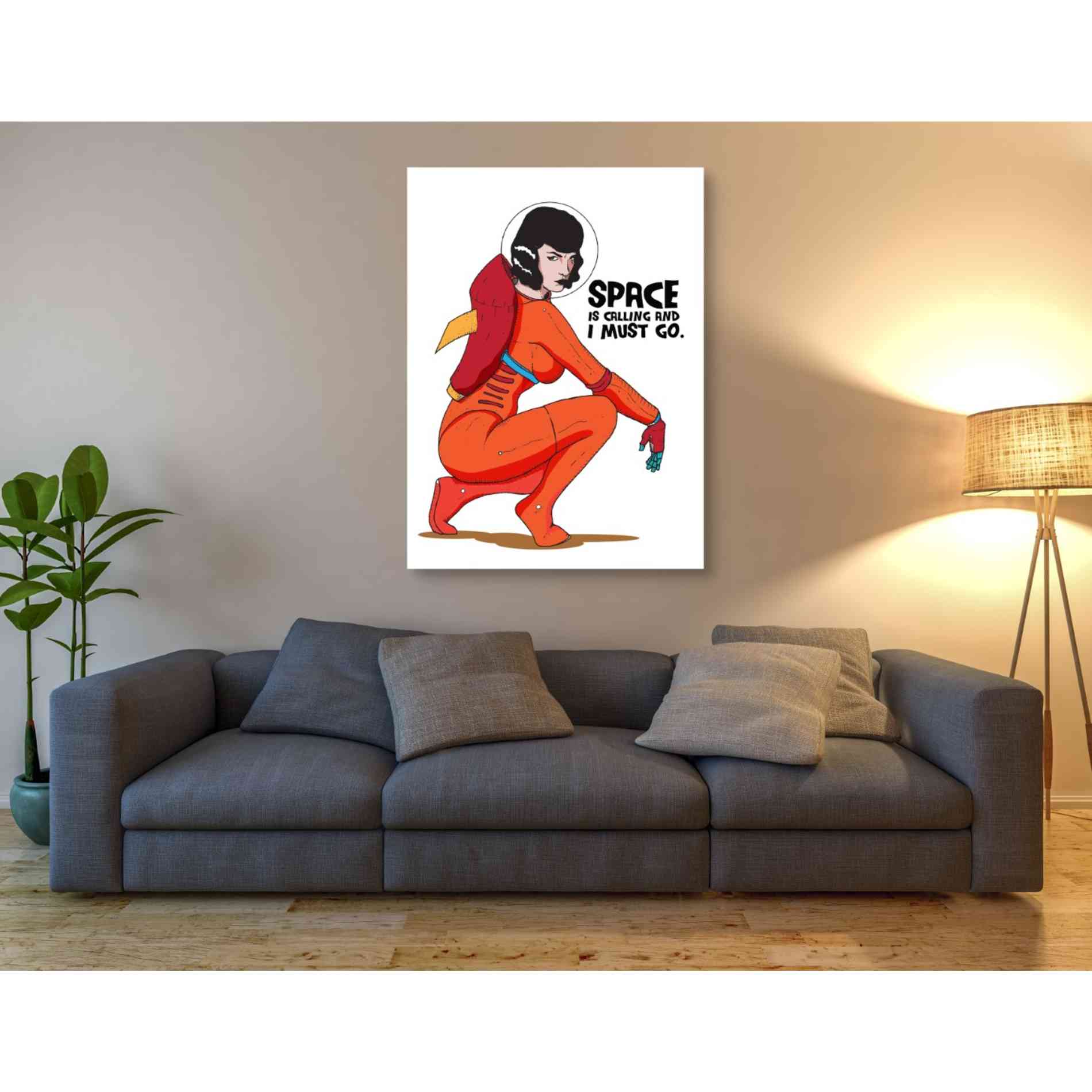 'Bettie Astronaut 2' Craig Snodgrass, Canvas Wall Art,40 x 54
