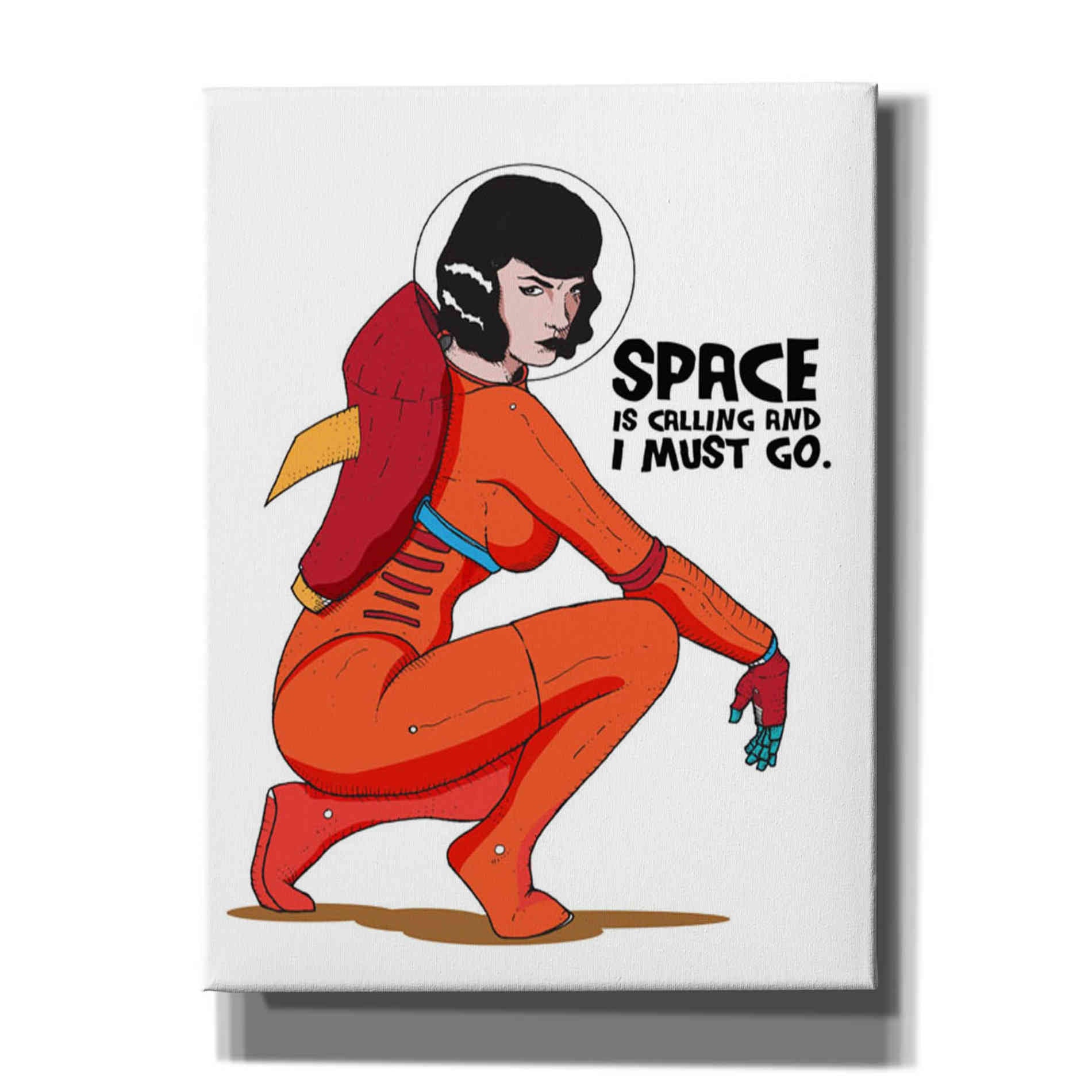'Bettie Astronaut 2' Craig Snodgrass, Canvas Wall Art,Size B Portrait
