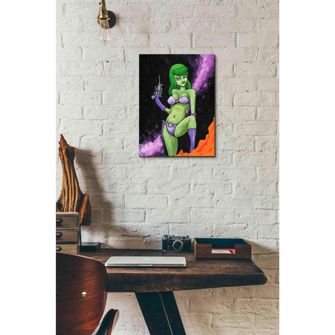 Image of 'Green Space Girl' Craig Snodgrass, Canvas Wall Art,12 x 16