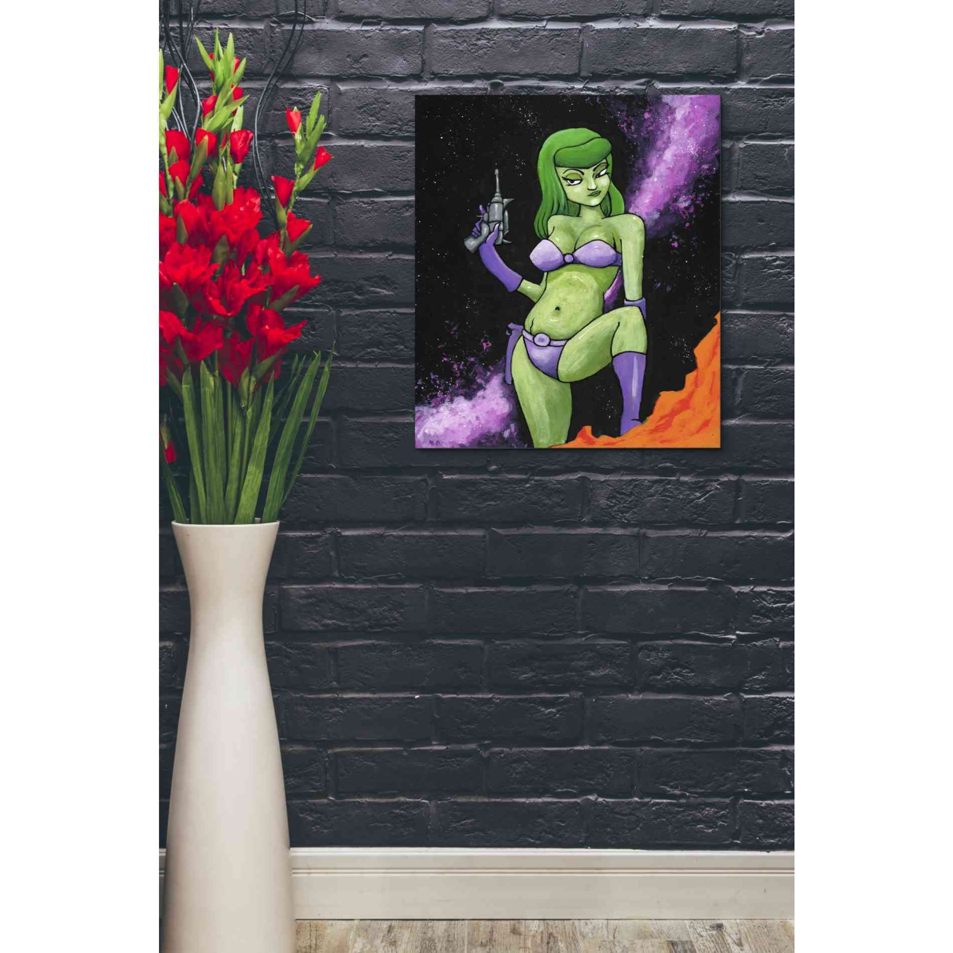 'Green Space Girl' Craig Snodgrass, Canvas Wall Art,20 x 24