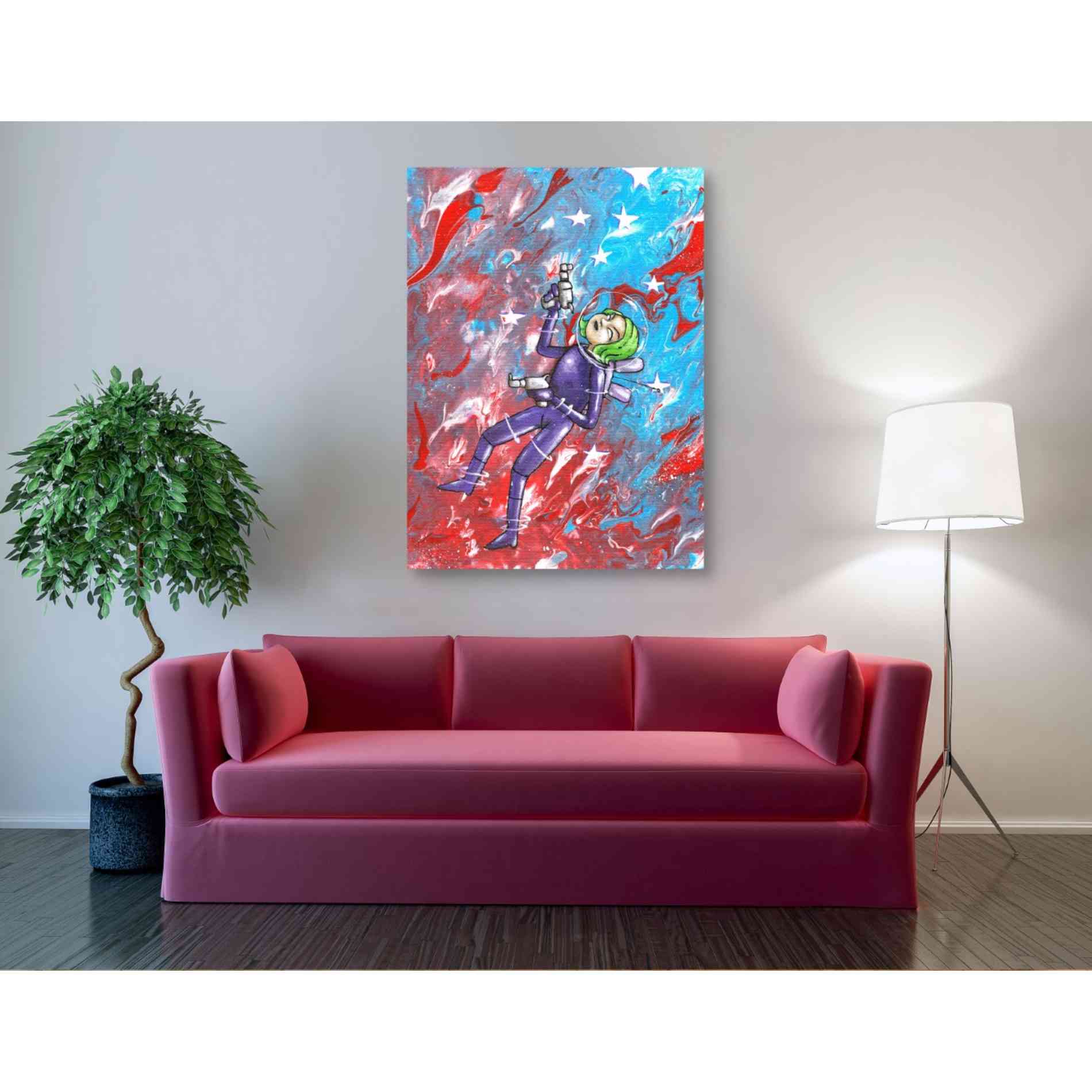 'Space Girl 1' Craig Snodgrass, Canvas Wall Art,40 x 54