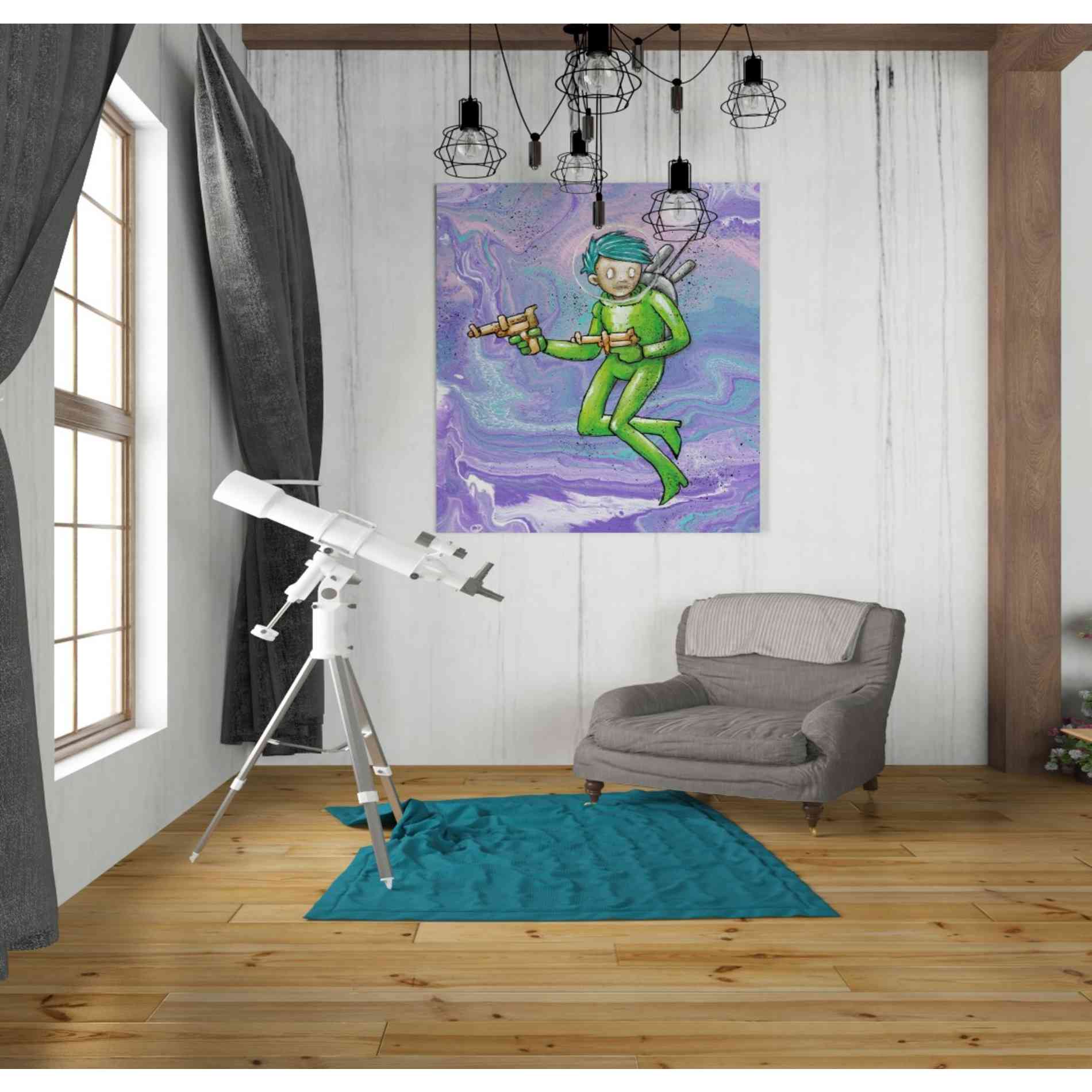 'Space Girl 2' Craig Snodgrass, Canvas Wall Art,26 x 30