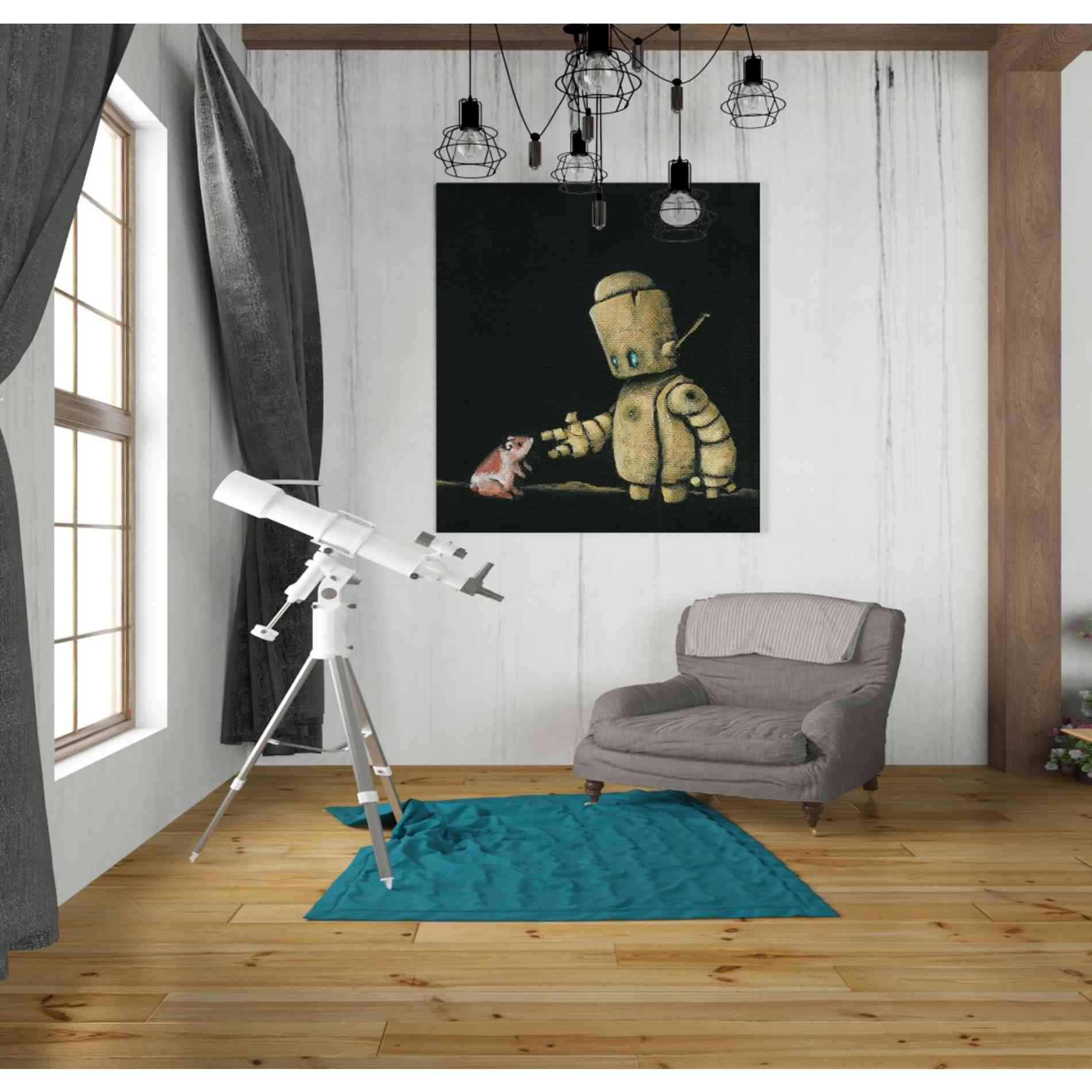 'We Bot Painting 14' Craig Snodgrass,  Canvas Wall Art,26 x 30