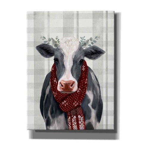 Image of 'Yuletide Cow II' by Victoria Borges, Canvas Wall Art