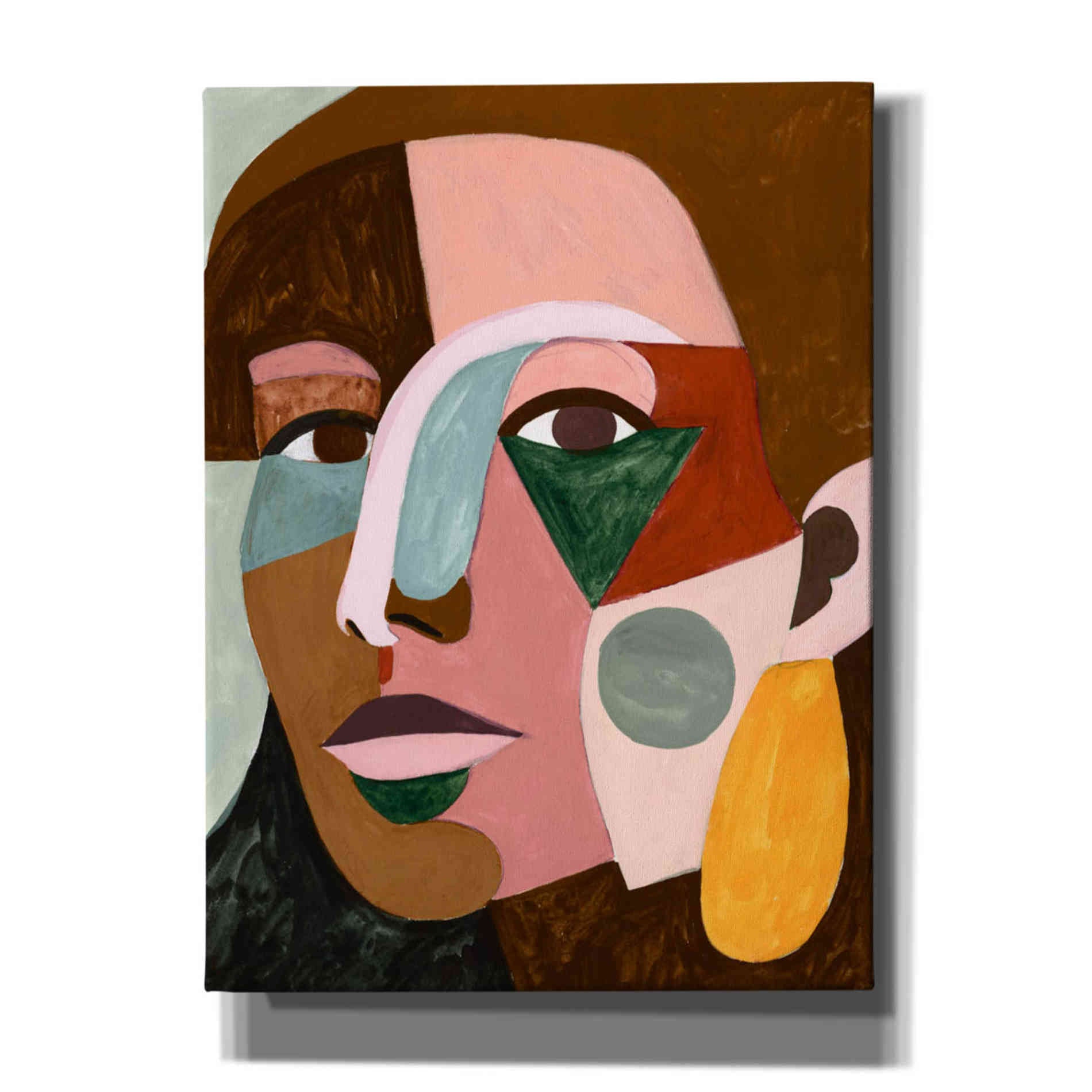 'Geo Face I' by Victoria Borges, Canvas Wall Art